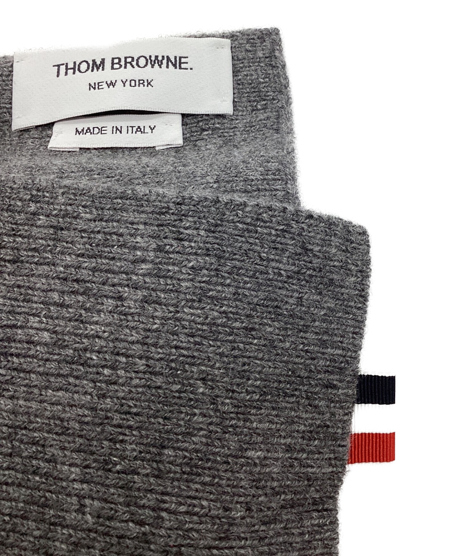 販売数No.1 新品未使用 Thom Browne トムブラウン ウールマフラー 4