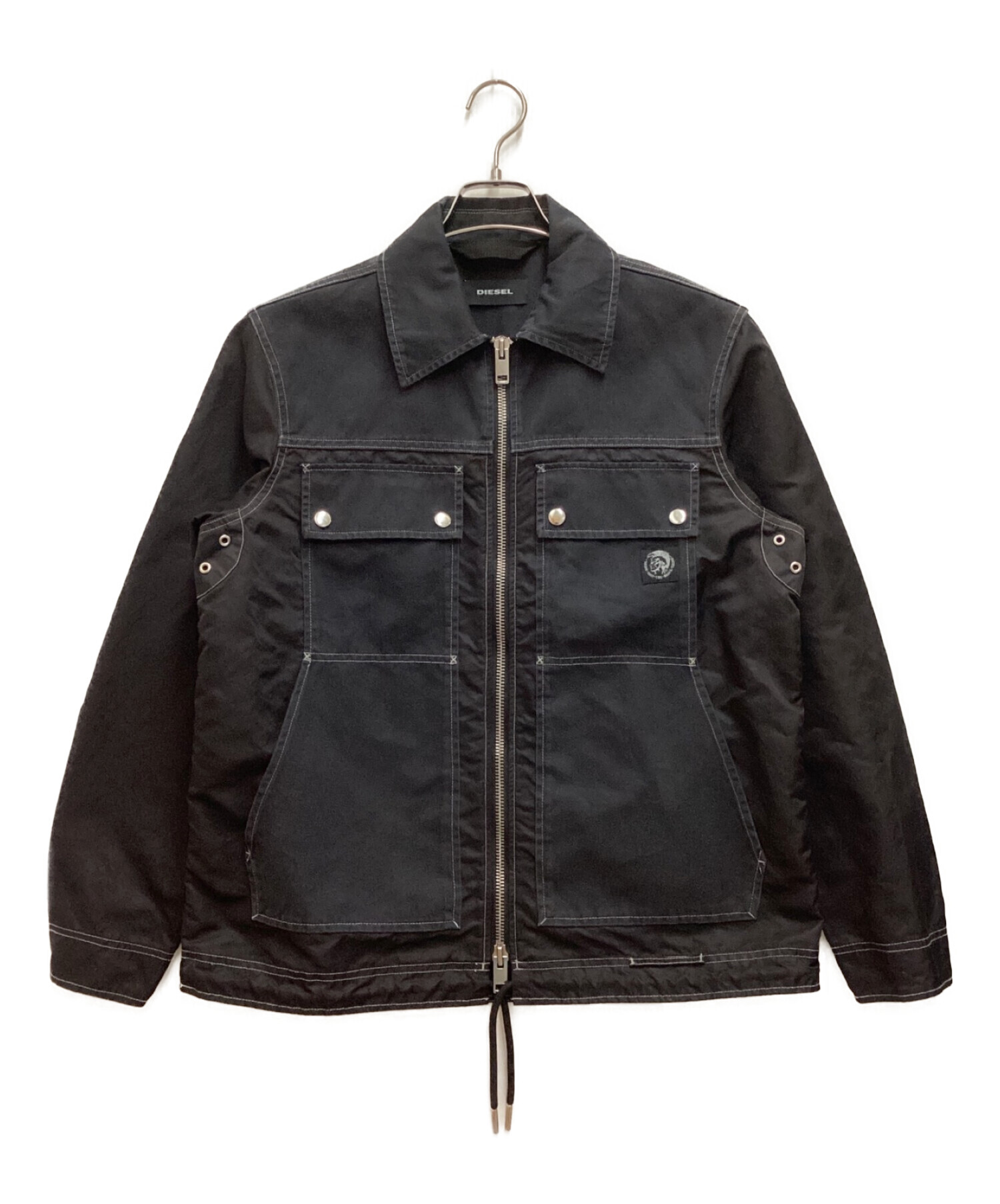 DIESEL (ディーゼル) J-BERKLEYナイロン切り替えジャケット ブラック サイズ:XS