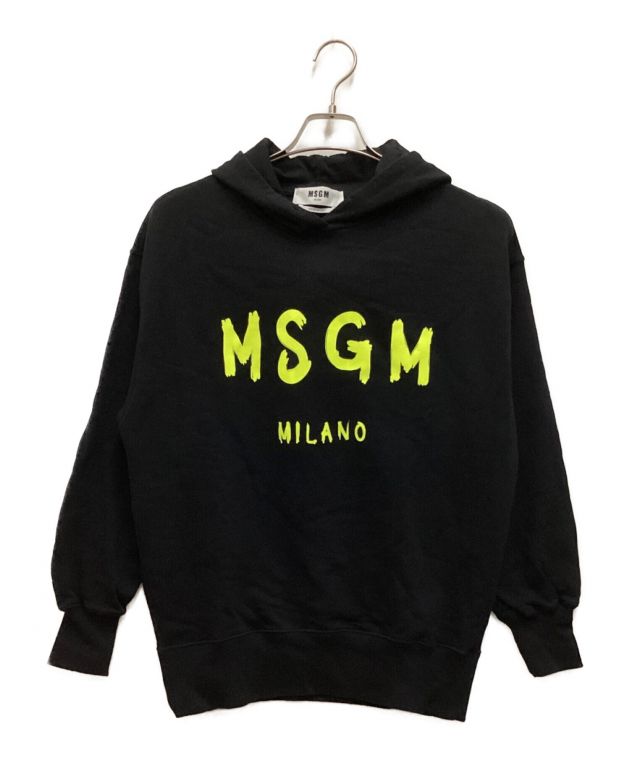 中古・古着通販】MSGM (エムエスジーエム) ロゴプルオーバーパーカー ブラック サイズ:XS｜ブランド・古着通販 トレファク公式【TREFAC  FASHION】スマホサイト