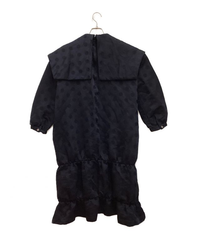 中古・古着通販】COMME des GARCONS GIRL (コムデギャルソンガール) ドット柄ビックフリルワンピース ネイビー  サイズ:S｜ブランド・古着通販 トレファク公式【TREFAC FASHION】スマホサイト