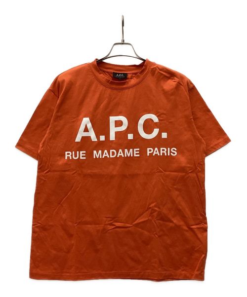 【中古・古着通販】A.P.C. (アー・ペー・セー) EDIFICE (エディフィス) ロゴTシャツ オレンジ サイズ:L｜ブランド・古着通販  トレファク公式【TREFAC FASHION】スマホサイト