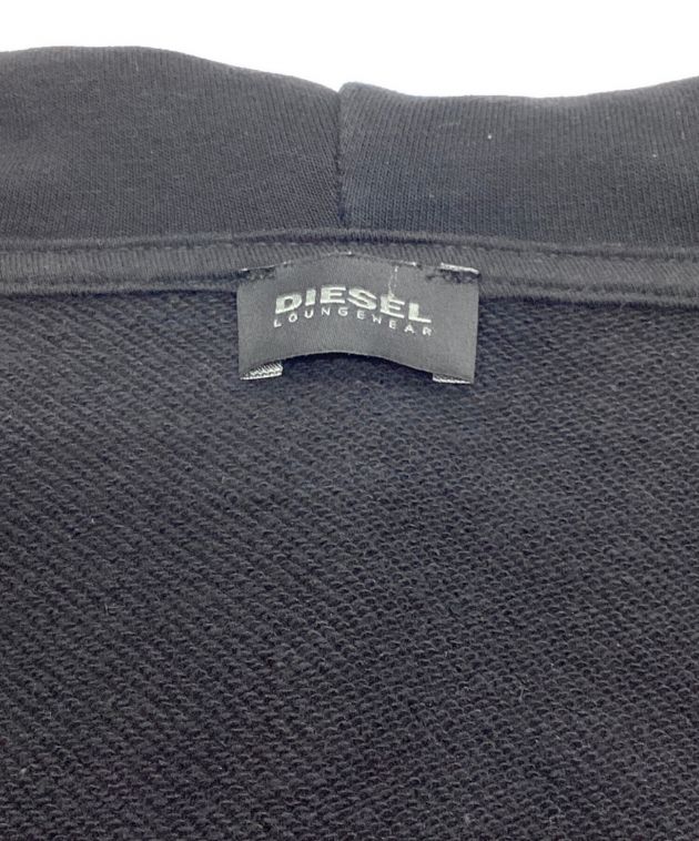 中古・古着通販】DIESEL (ディーゼル) ジップパーカー Dロゴ ブラック