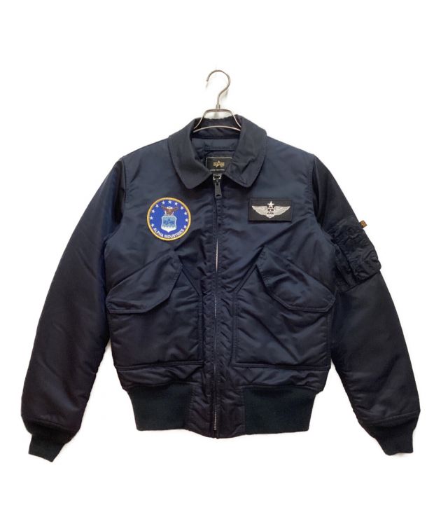 中古・古着通販】ALPHA INDUSTRIES (アルファインダストリーズ) フライトジャケット ネイビー サイズ:MEDIUM｜ブランド・古着通販  トレファク公式【TREFAC FASHION】スマホサイト