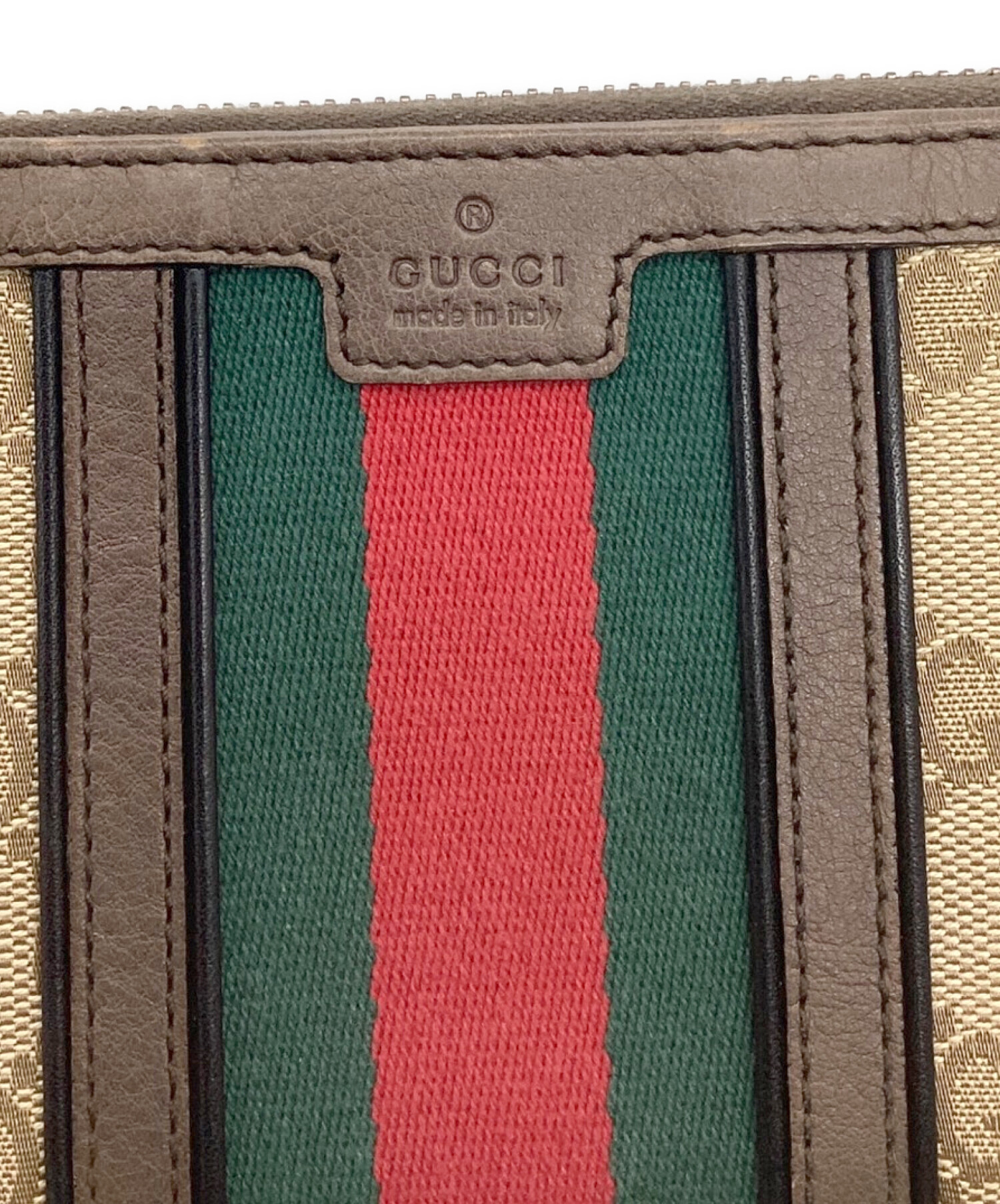 中古・古着通販】GUCCI (グッチ) シェリーラインラウンドファスナー