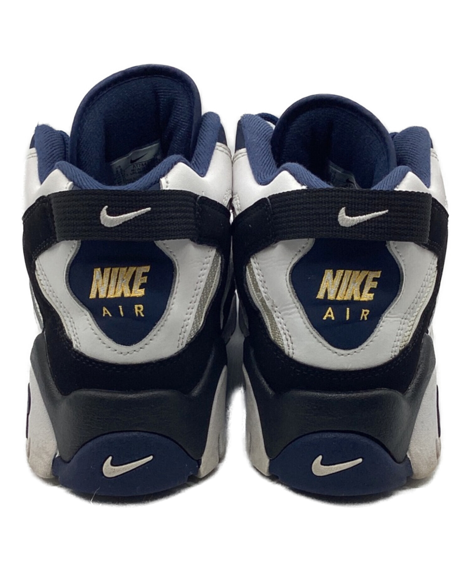 NIKE (ナイキ) AIR BARRAGE MID ホワイト×ネイビー サイズ:27.5