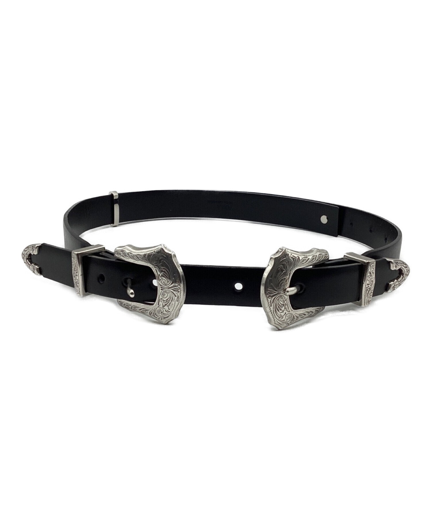 TOGA ARCHIVES (トーガアーカイブス) DOUBLE BUCKLE BELT ブラック