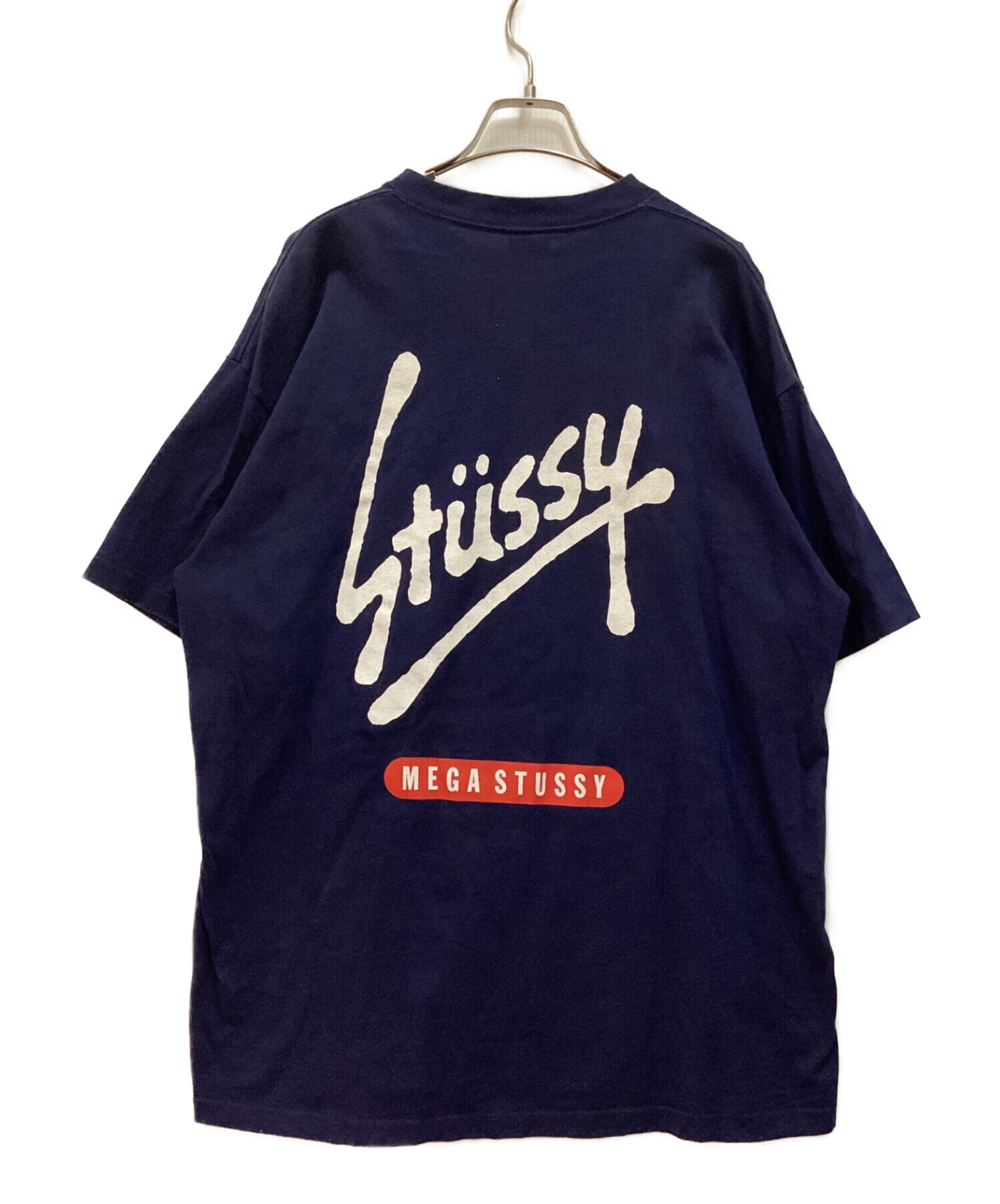 stussy (ステューシー) プリントTシャツ ネイビー サイズ:XL