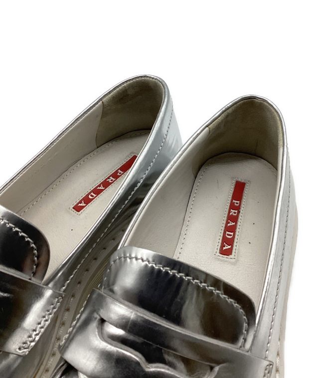 中古・古着通販】PRADA (プラダ) コインローファー シルバー サイズ:35 