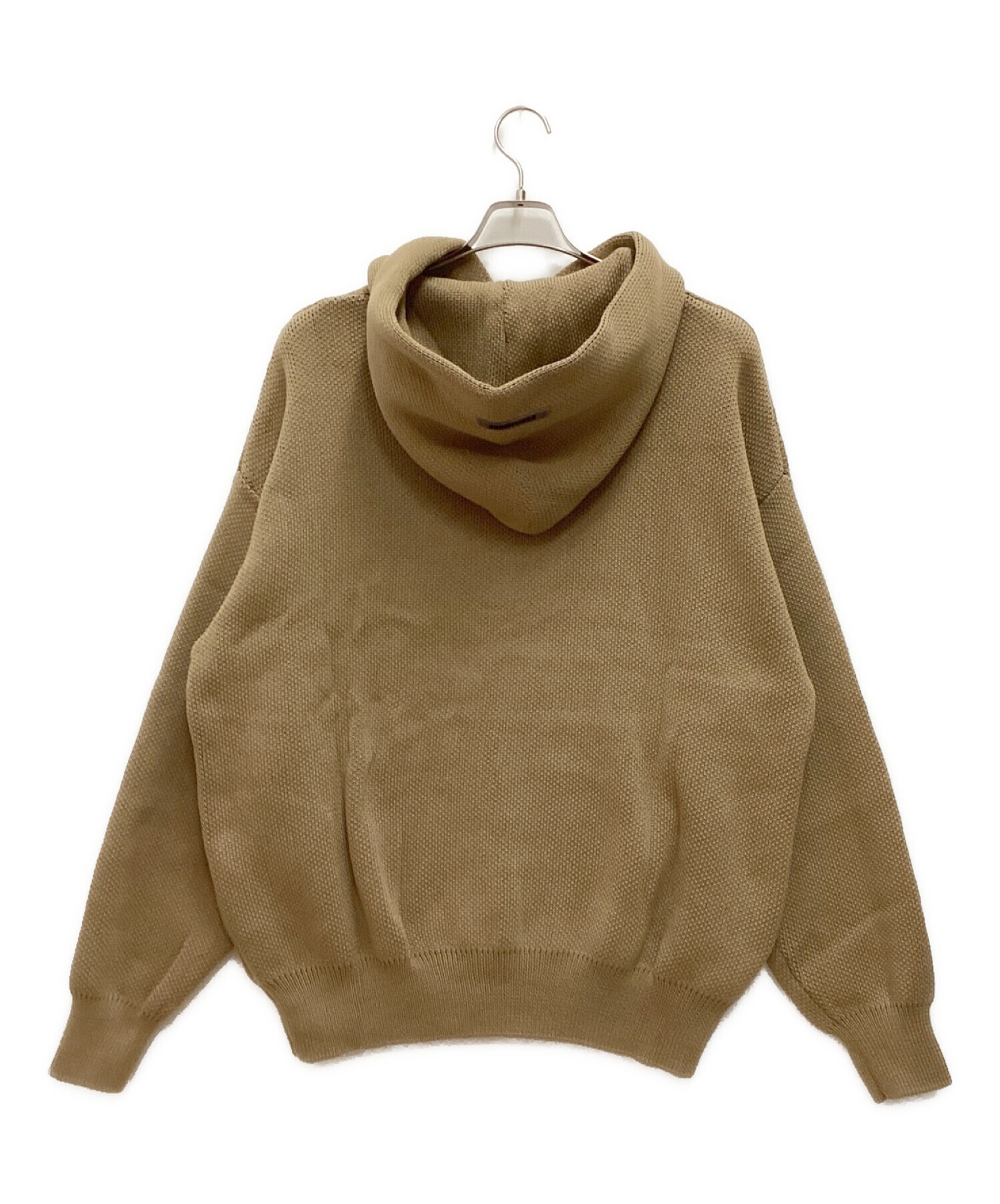 FOG ESSENTIALS (フィアオブゴッド エッセンシャル) FRONT LOGO KNIT HOODIE ブラウン サイズ:XL