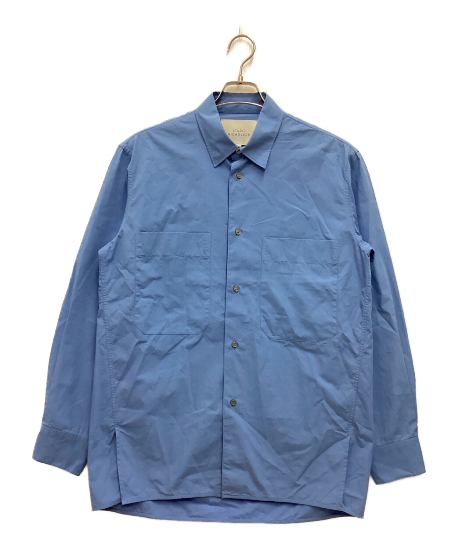 STUDIO NICHOLSON (スタジオニコルソン) コットンシャツ ブルー サイズ:S