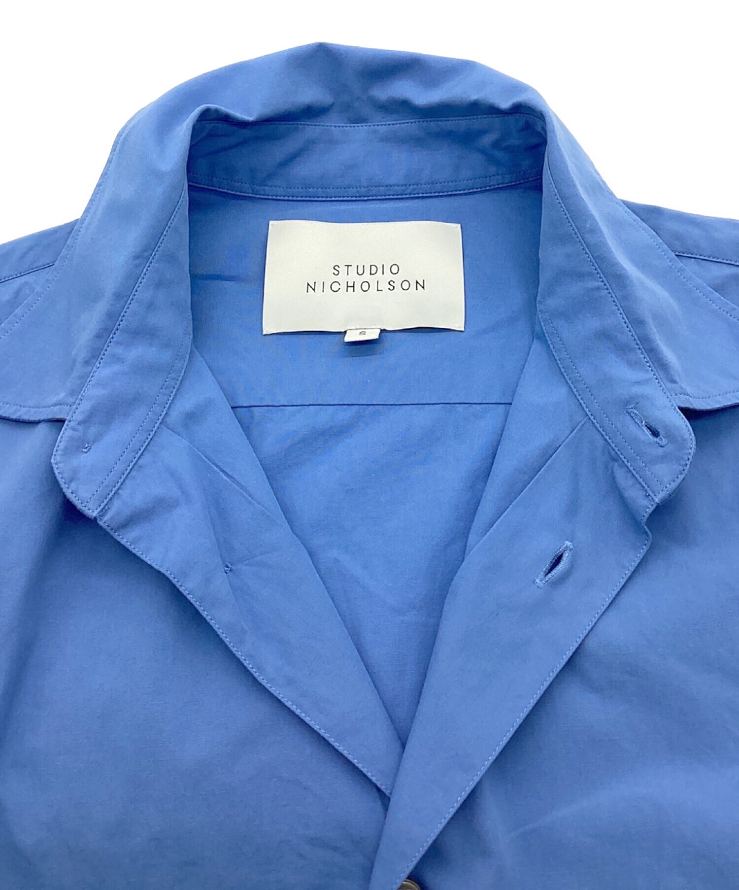 STUDIO NICHOLSON (スタジオニコルソン) コットンシャツ ブルー サイズ:S