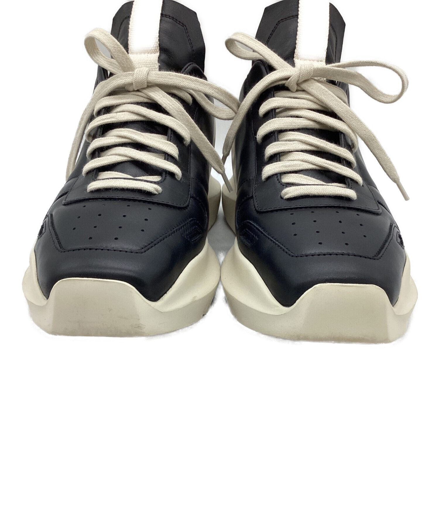 RICK OWENS (リック オウエンス) GETH RUNNER　ハイカットスニーカー　厚底スニーカー ブラック サイズ:40