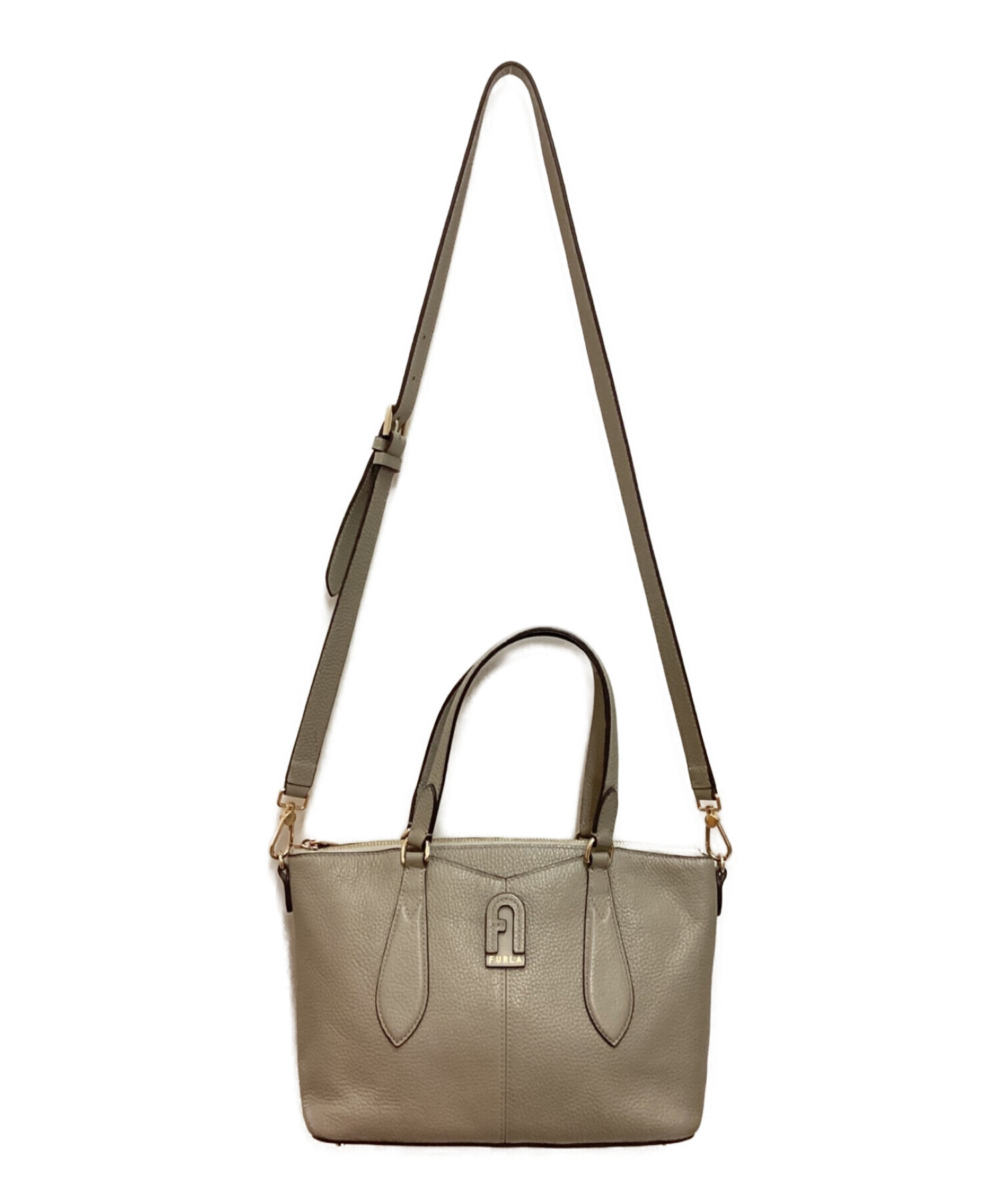 FURLA (フルラ) DAFNE SATCHEL S / ダフネサッチェル Sサイズ　2WAYバッグ　ハンドバッグ　トートバッグ　ショルダーバッグ  グレー