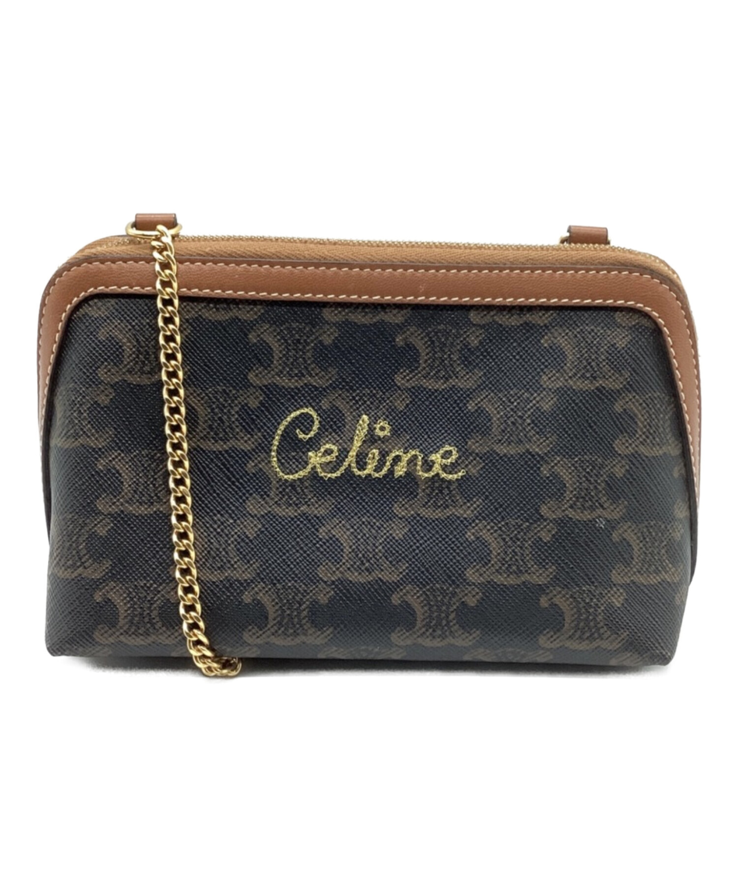 中古・古着通販】CELINE (セリーヌ) チェーン付きクラッチ トリオンフ