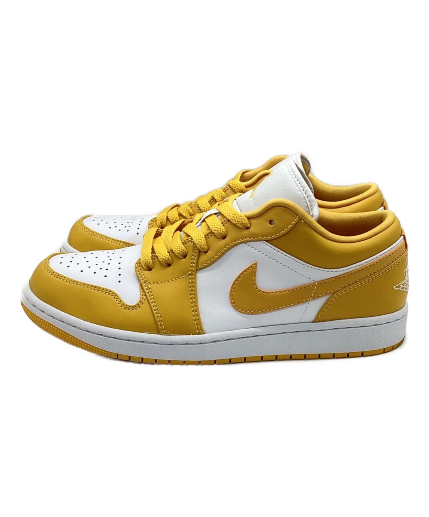 NIKE (ナイキ) ローカットスニーカー　AIR JORDAN 1 LOW / エアジョーダン 1 ロー イエロー×ホワイト サイズ:27.5