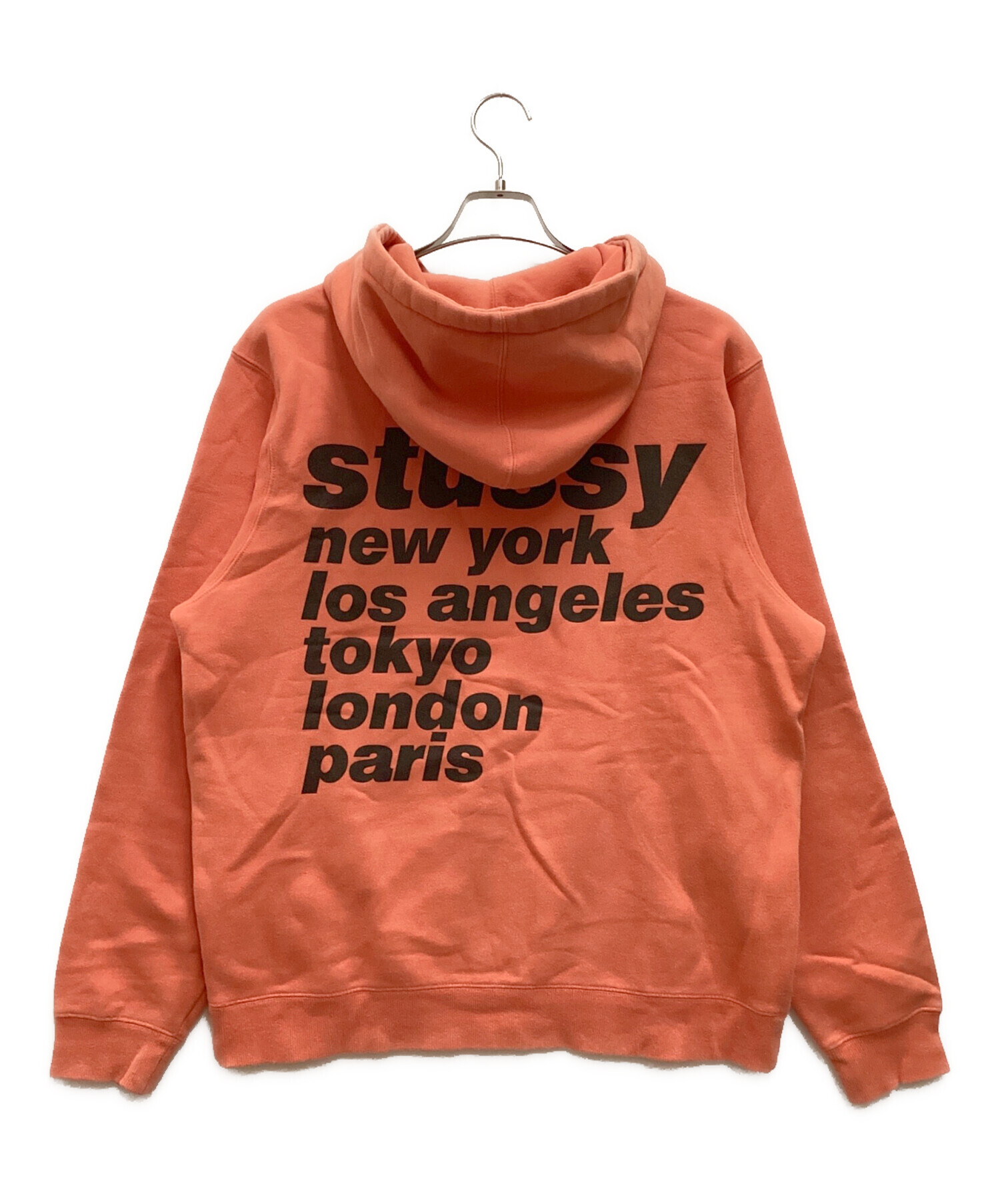 中古・古着通販】stussy (ステューシー) プルオーバーパーカー バックプリント オレンジ サイズ:S｜ブランド・古着通販  トレファク公式【TREFAC FASHION】スマホサイト