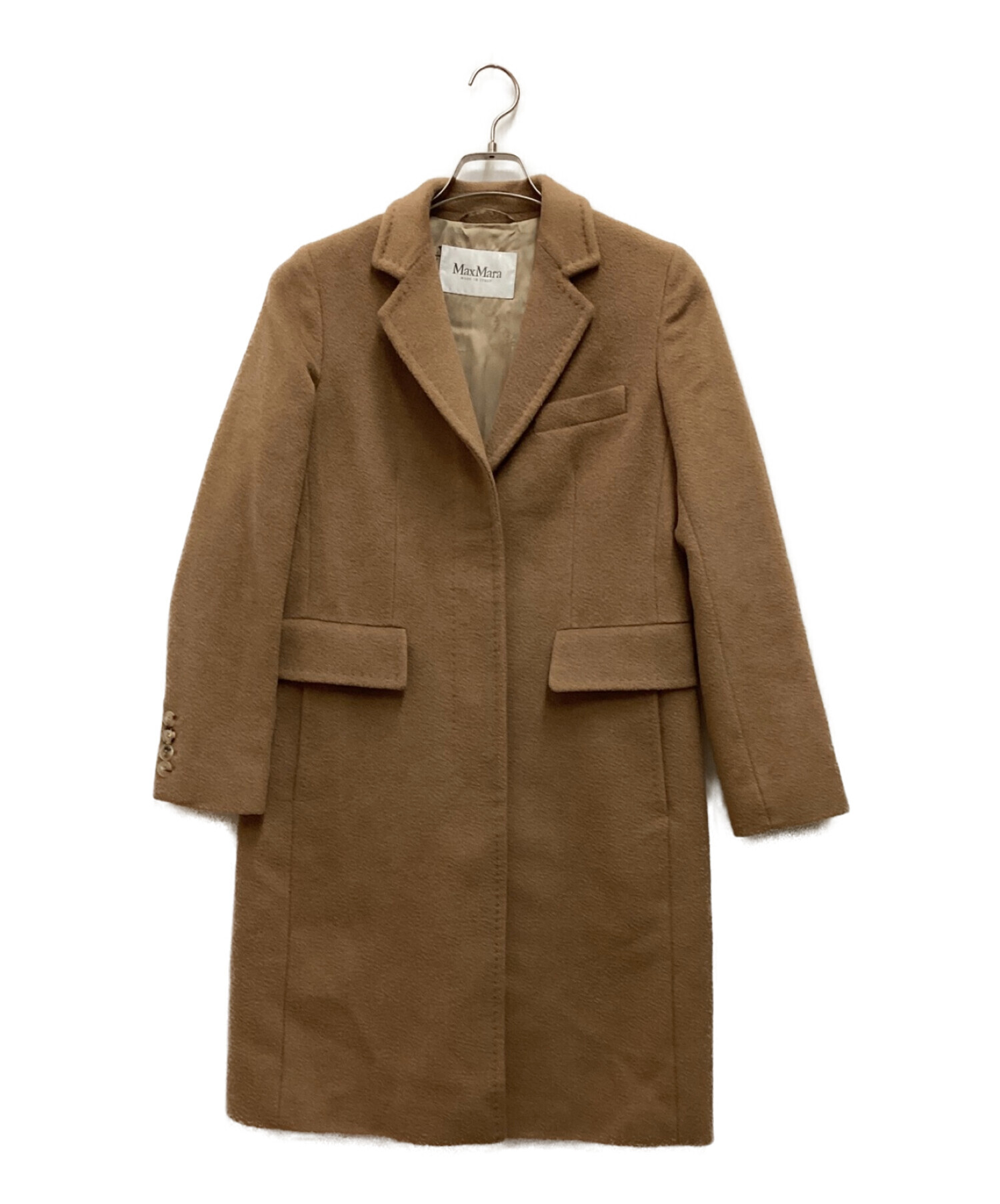 中古・古着通販】MaxMara (マックスマーラ) キャメルチェスターコート ベージュ サイズ:40｜ブランド・古着通販 トレファク公式【TREFAC  FASHION】スマホサイト