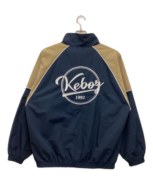 中古・古着通販】KEBOZ (ケボズ) 2Tone Nylon Track Jacket / 2トーンナイロントラックジャケット バックロゴ刺繍  バイカラー ネイビー サイズ:LARGE｜ブランド・古着通販 トレファク公式【TREFAC FASHION】スマホサイト