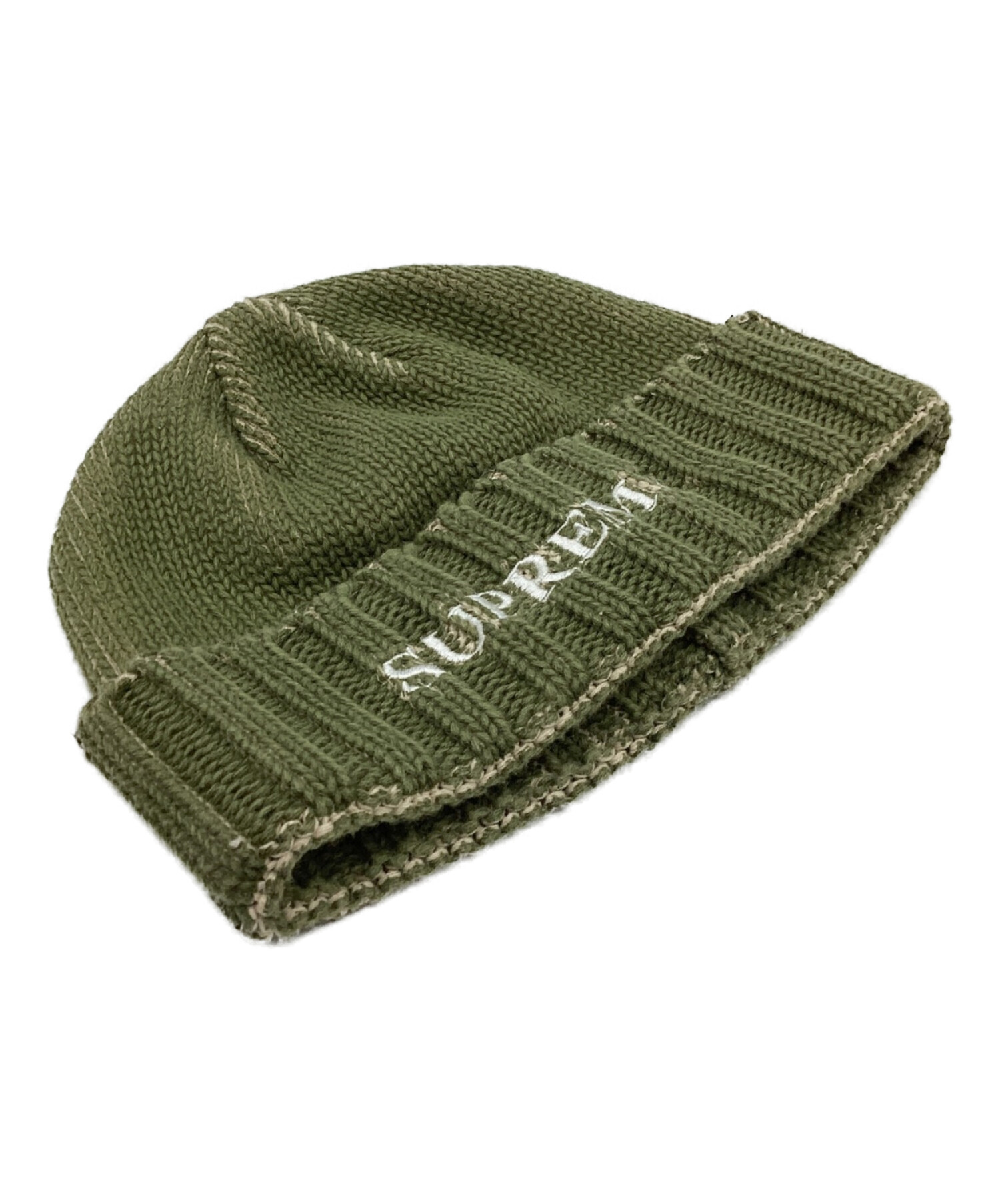 SUPREME (シュプリーム) OVERPRINT BEANIE/オーバープリント　ビーニー オリーブ サイズ:27cm