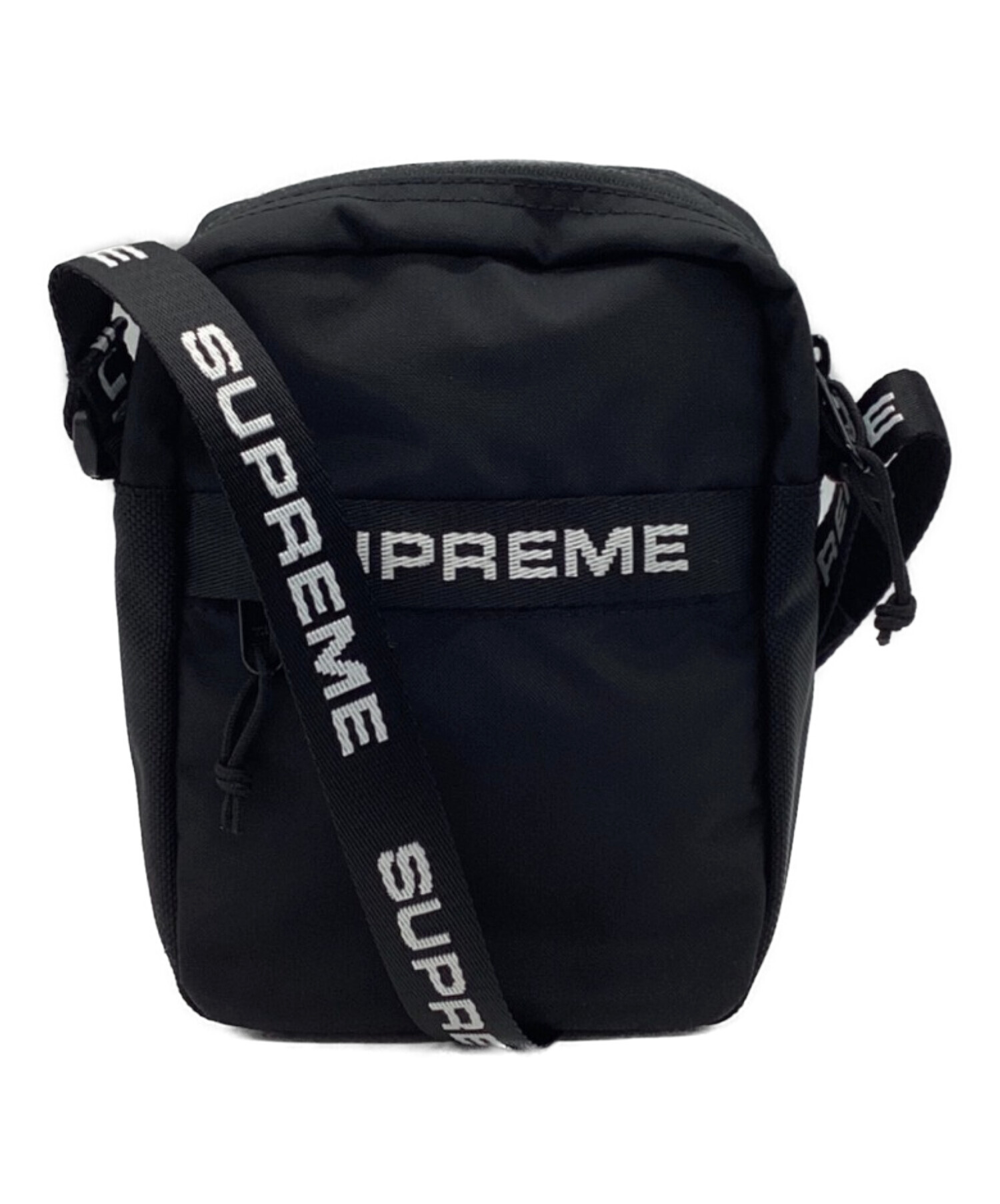 Supreme (シュプリーム) Shoulder Bag / ショルダーバッグ　ナイロン　ミニ　ロゴテープ　22AW ブラック