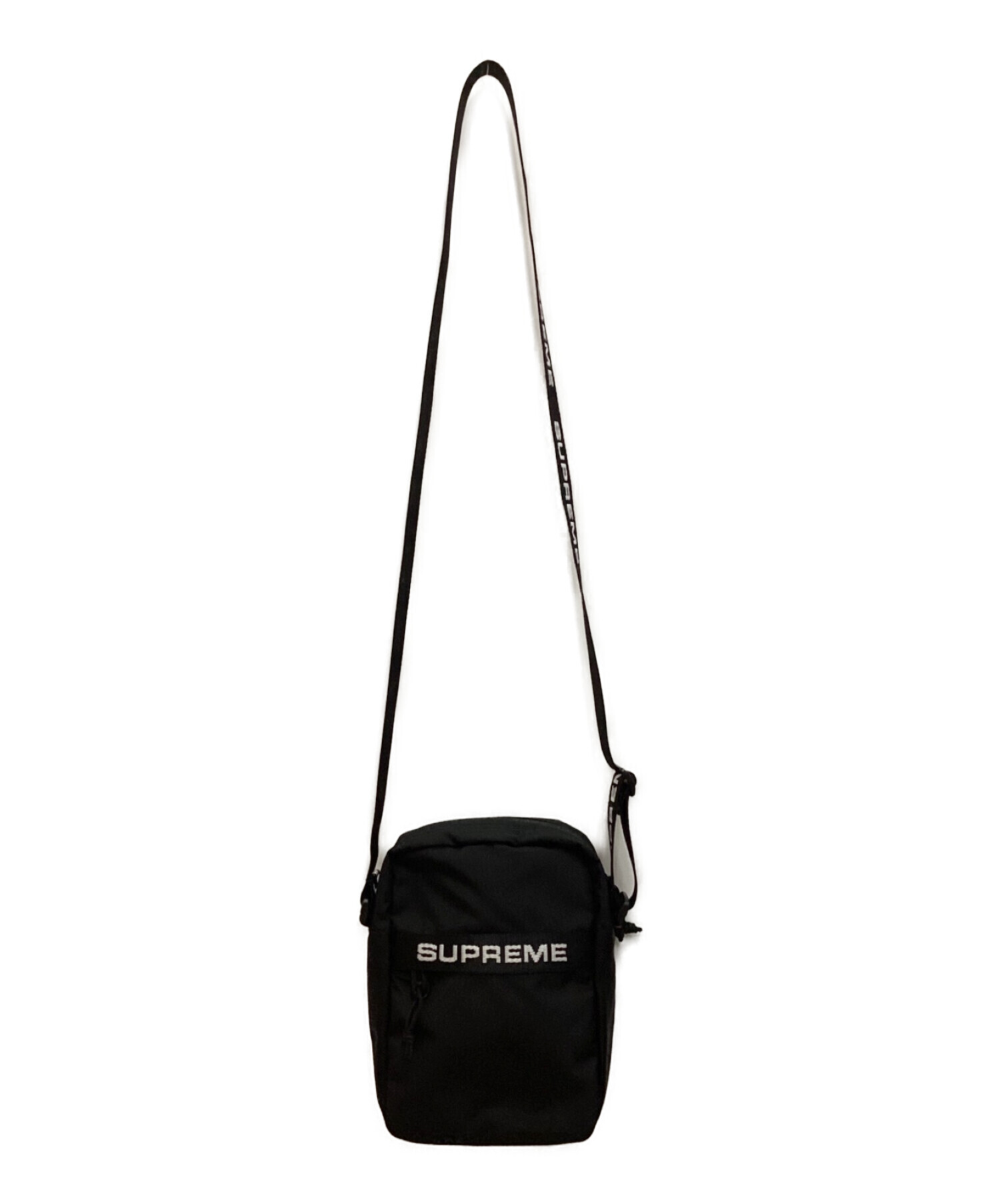 Supreme (シュプリーム) Shoulder Bag / ショルダーバッグ　ナイロン　ミニ　ロゴテープ　22AW ブラック