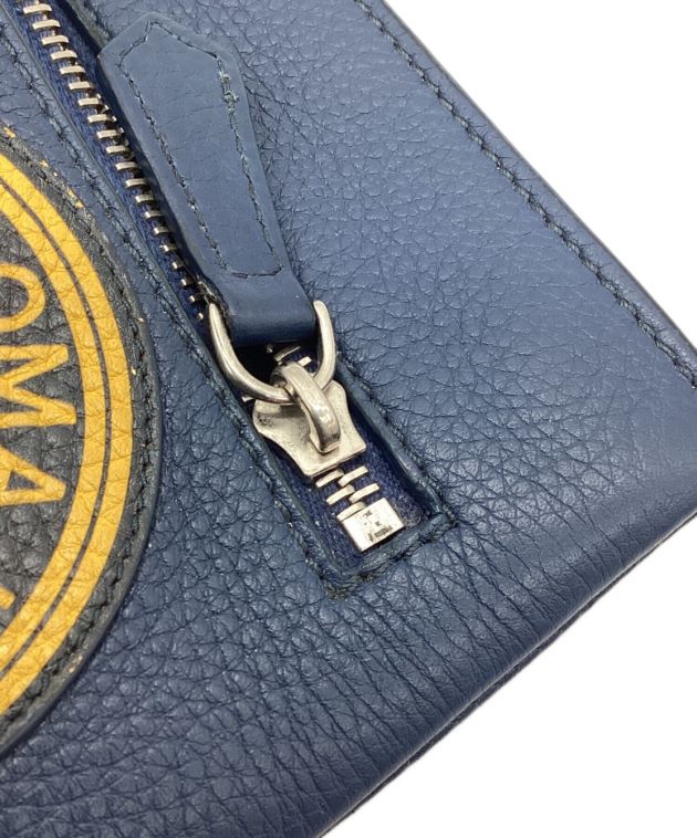 中古・古着通販】FENDI (フェンディ) ロゴパッチレザーポーチ ネイビー ...