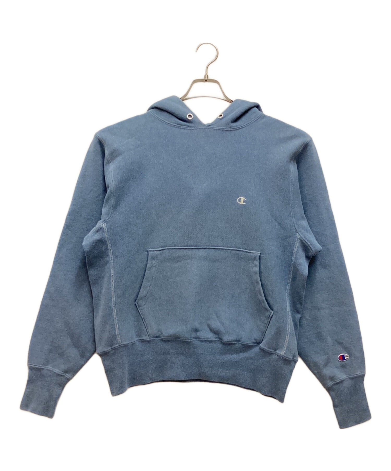 中古・古着通販】Champion REVERSE WEAVE (チャンピオンリバースウィーブ) 90S パーカー ワンポイント刺繍 USA製 ブルー  サイズ:MEDIUM｜ブランド・古着通販 トレファク公式【TREFAC FASHION】スマホサイト