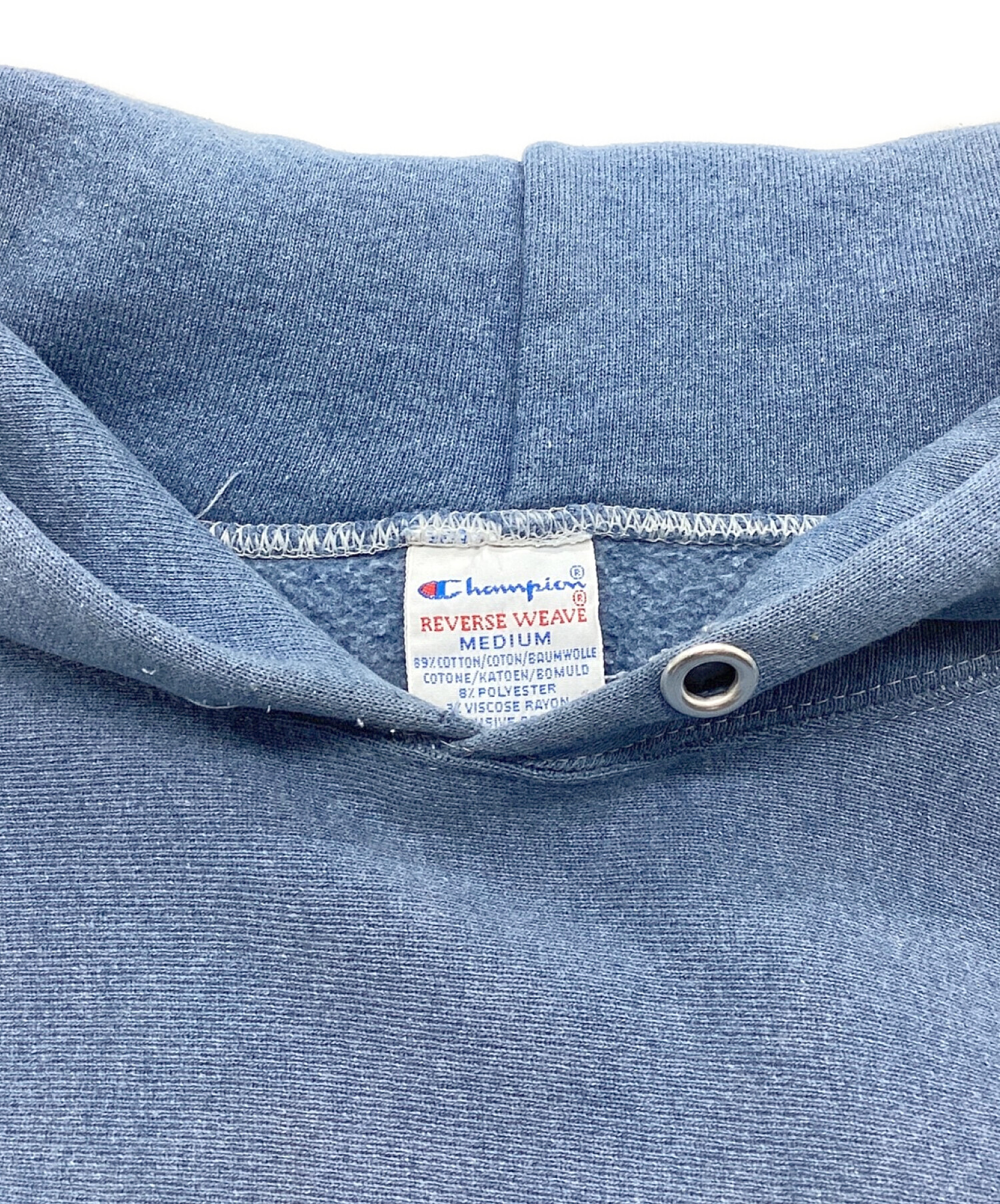 中古・古着通販】Champion REVERSE WEAVE (チャンピオンリバースウィーブ) 90S パーカー ワンポイント刺繍 USA製 ブルー  サイズ:MEDIUM｜ブランド・古着通販 トレファク公式【TREFAC FASHION】スマホサイト