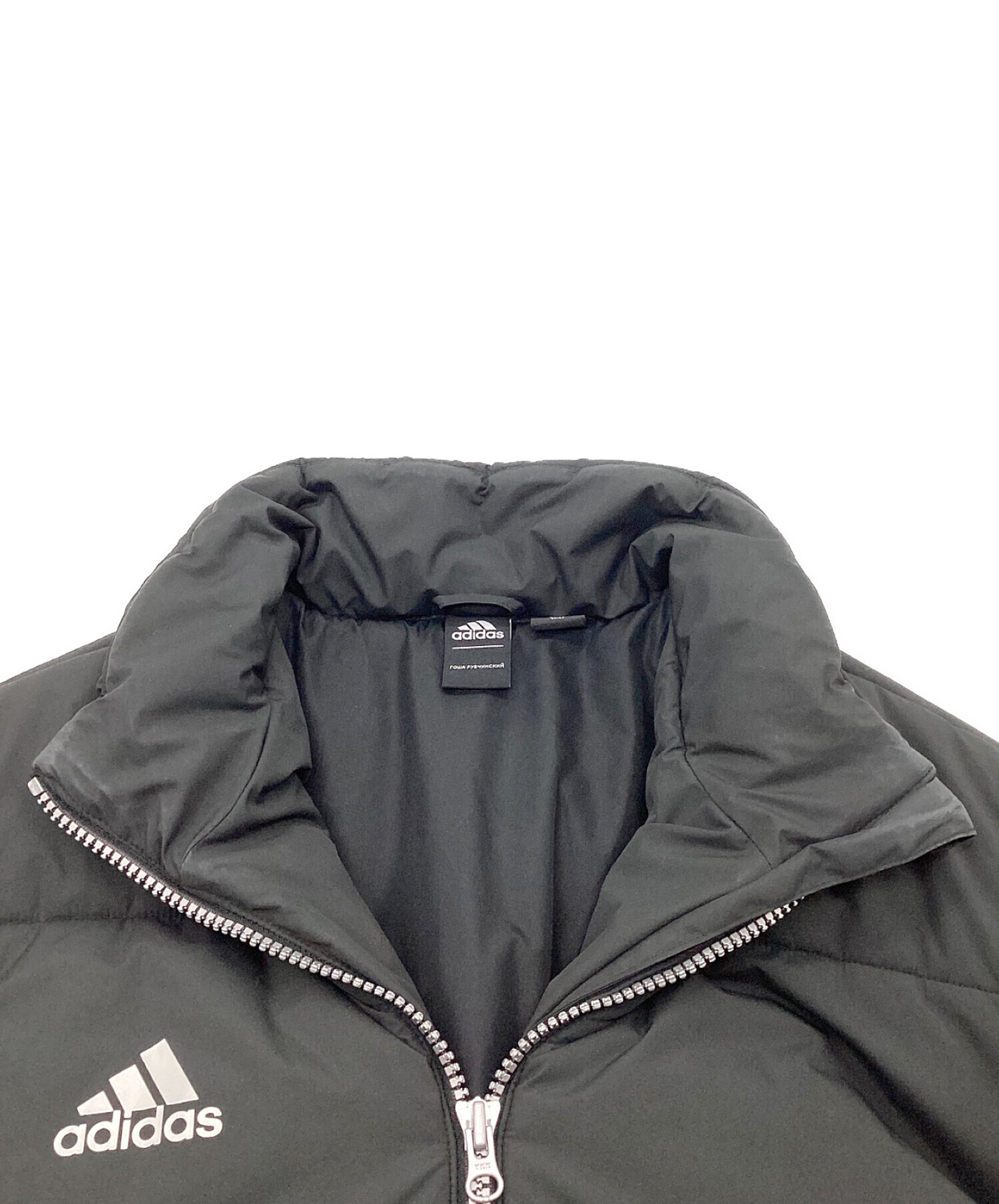 adidas (アディダス) Gosha Rubchinskiy (ゴーシャラブチンスキー) PADDED DOWN JACKET /  パデッドダウンジャケット　スタンドカラー　バックロゴ ブラック サイズ:M