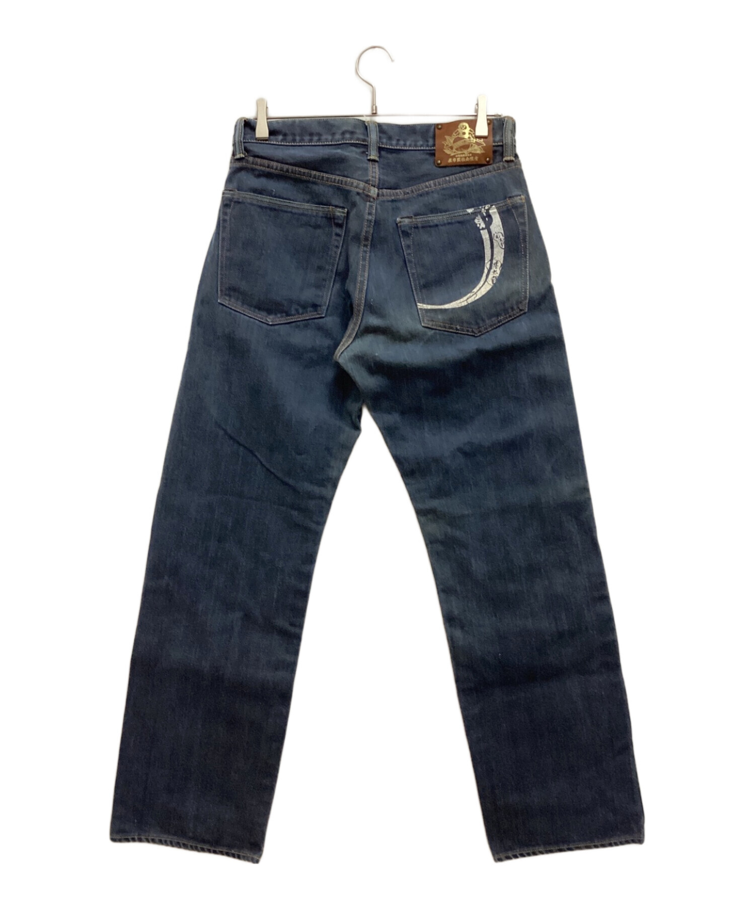 中古・古着通販】MOMOTARO JEANS (桃太郎ジーンズ) デニムパンツ ストレート ジップフライ ポケットプリント インディゴ サイズ:W32｜ブランド・古着通販  トレファク公式【TREFAC FASHION】スマホサイト