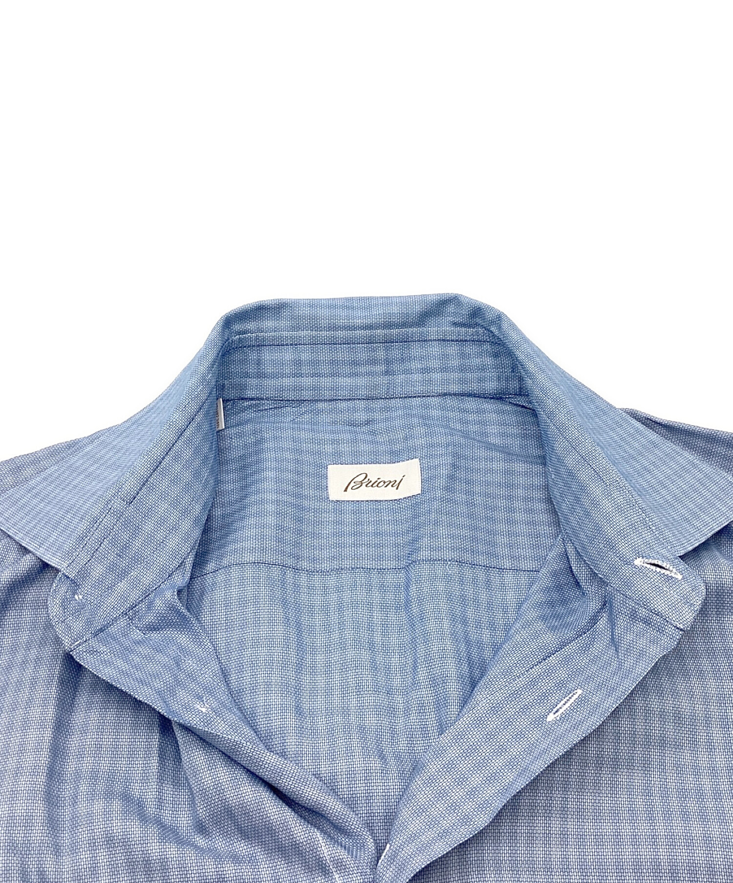 中古・古着通販】BRIONI (ブリオーニ) シャツ チェック コットン スリムフィット ブルー サイズ:43｜ブランド・古着通販  トレファク公式【TREFAC FASHION】スマホサイト