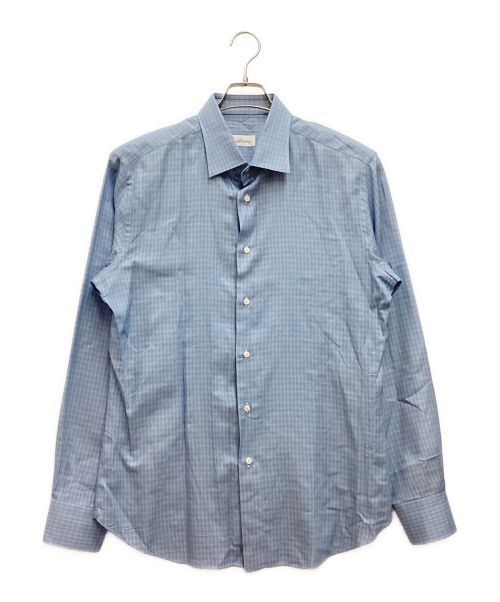 中古・古着通販】BRIONI (ブリオーニ) シャツ チェック コットン スリムフィット ブルー サイズ:43｜ブランド・古着通販  トレファク公式【TREFAC FASHION】スマホサイト