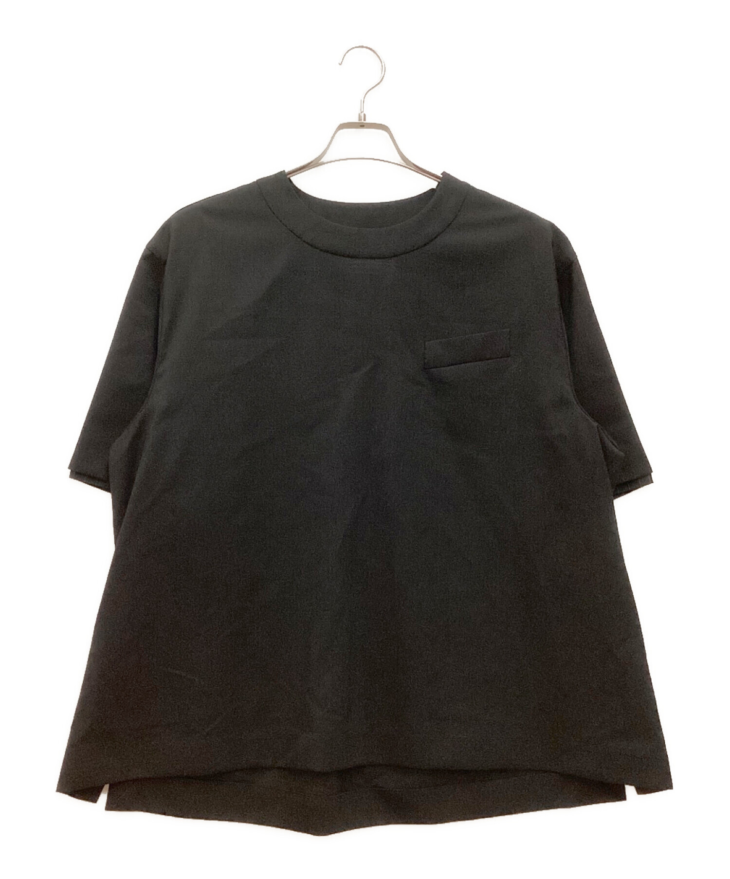 中古・古着通販】sacai (サカイ) SUITING PULLOVER / スーチングプルオーバー ショルダージップ 21SS ブラック サイズ:1｜ブランド・古着通販  トレファク公式【TREFAC FASHION】スマホサイト