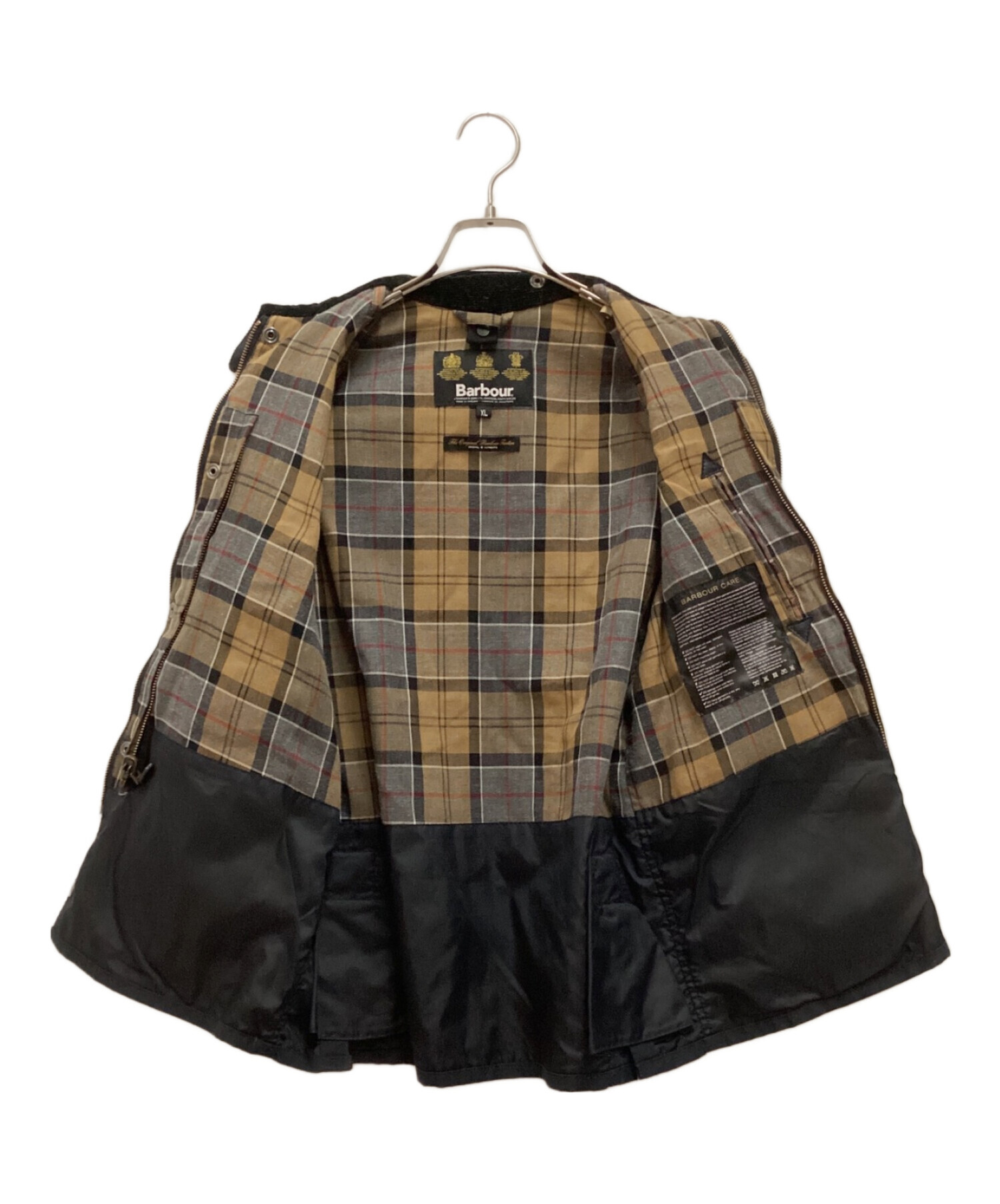 Barbour (バブアー) オイルドジャケット　コーデュロイカラー　イギリス製 ネイビー サイズ:XL（キッズ規格）