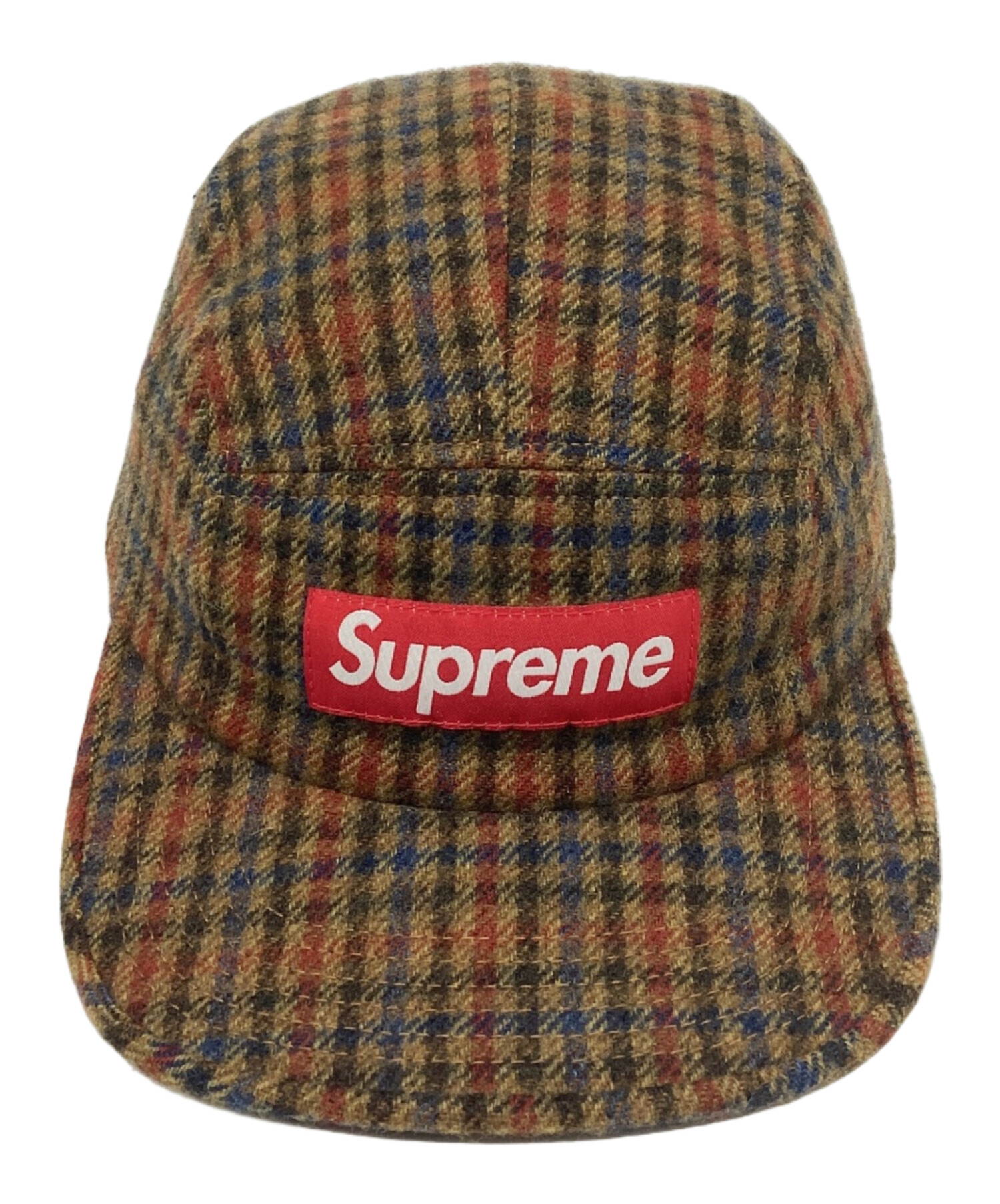 中古・古着通販】Supreme (シュプリーム) harris tweed camp cap / ハリスツイード キャンプキャップ ボックスロゴ  ガンクラブチェック USA製 ブラウン｜ブランド・古着通販 トレファク公式【TREFAC FASHION】スマホサイト