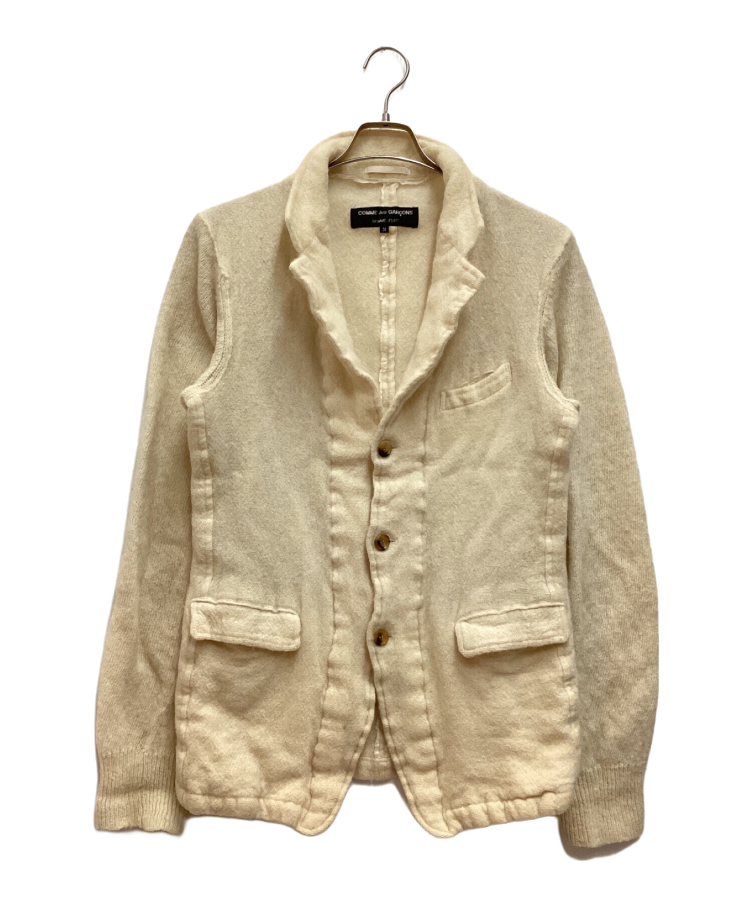 中古・古着通販】COMME des GARCONS HOMME PLUS (コムデギャルソンオムプリュス) ニット切替ウール縮絨テーラードジャケット  AD1994 アイボリー サイズ:M｜ブランド・古着通販 トレファク公式【TREFAC FASHION】スマホサイト