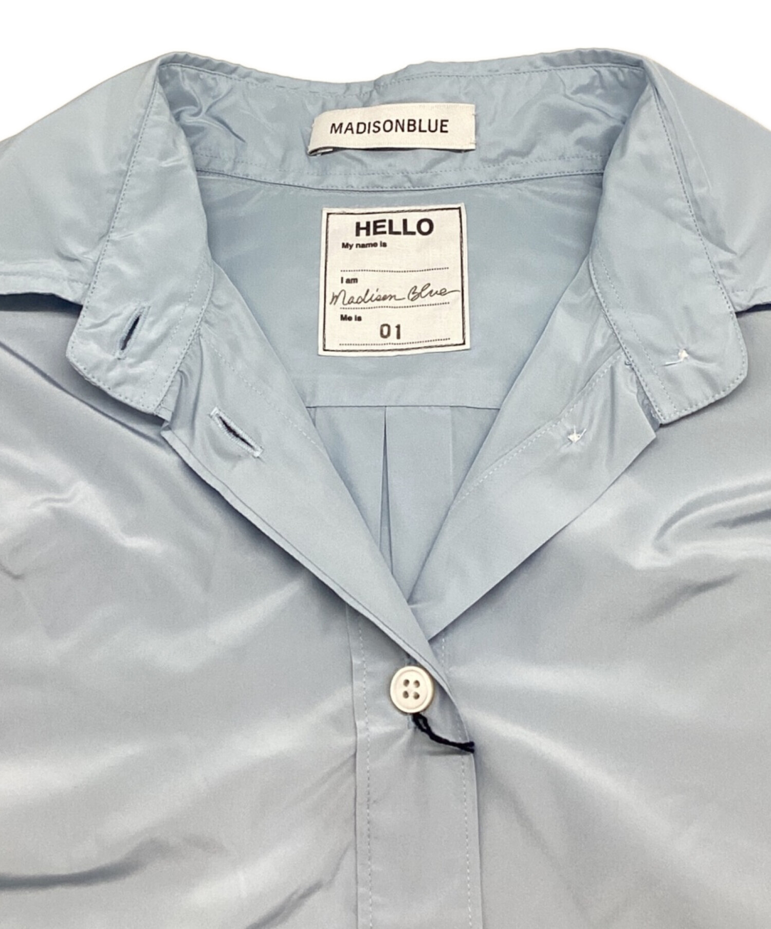 中古・古着通販】MADISON BLUE (マディソンブルー) MADAME SH PE TWILL / マダムシャツ ポリエステルツイル ブルー  サイズ:01 未使用品｜ブランド・古着通販 トレファク公式【TREFAC FASHION】スマホサイト