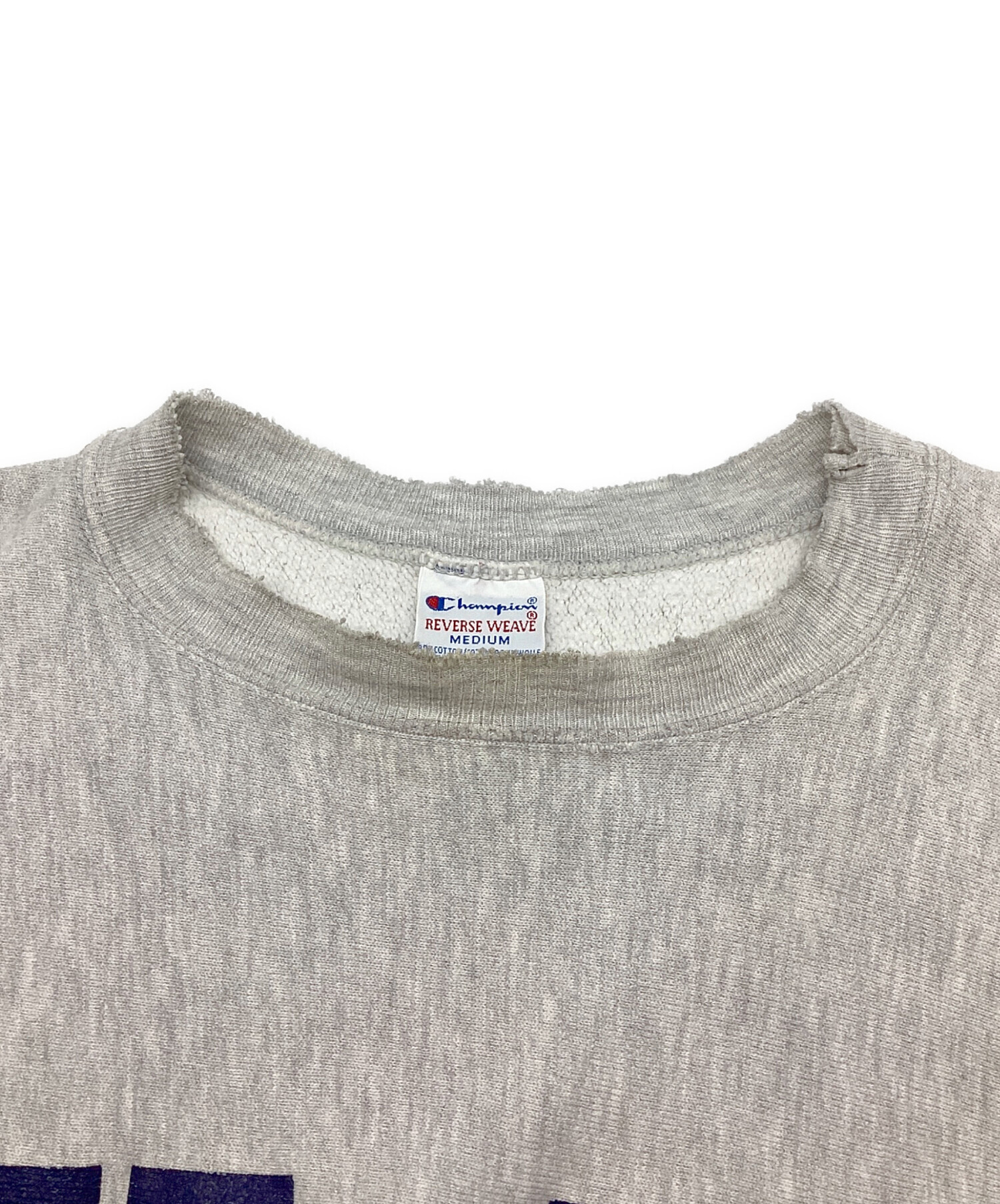 Champion REVERSE WEAVE (チャンピオンリバースウィーブ) 90S UofWプリントスウェット USA製 グレー サイズ:M