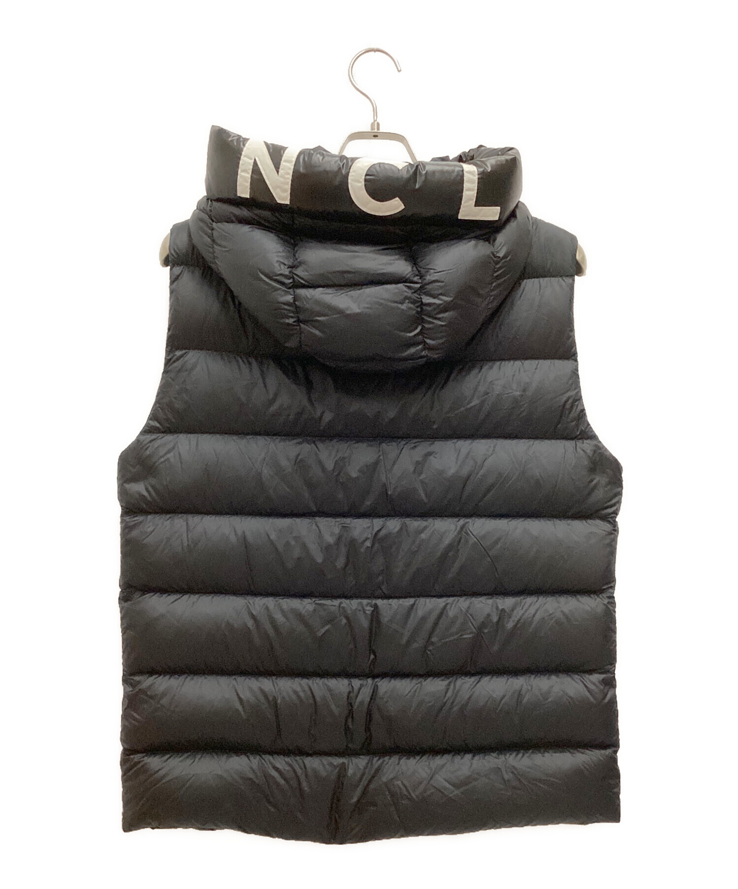 中古・古着通販】MONCLER (モンクレール) ロゴフードダウンベスト MONTREUIL GILET ブラック サイズ:1｜ブランド・古着通販  トレファク公式【TREFAC FASHION】スマホサイト