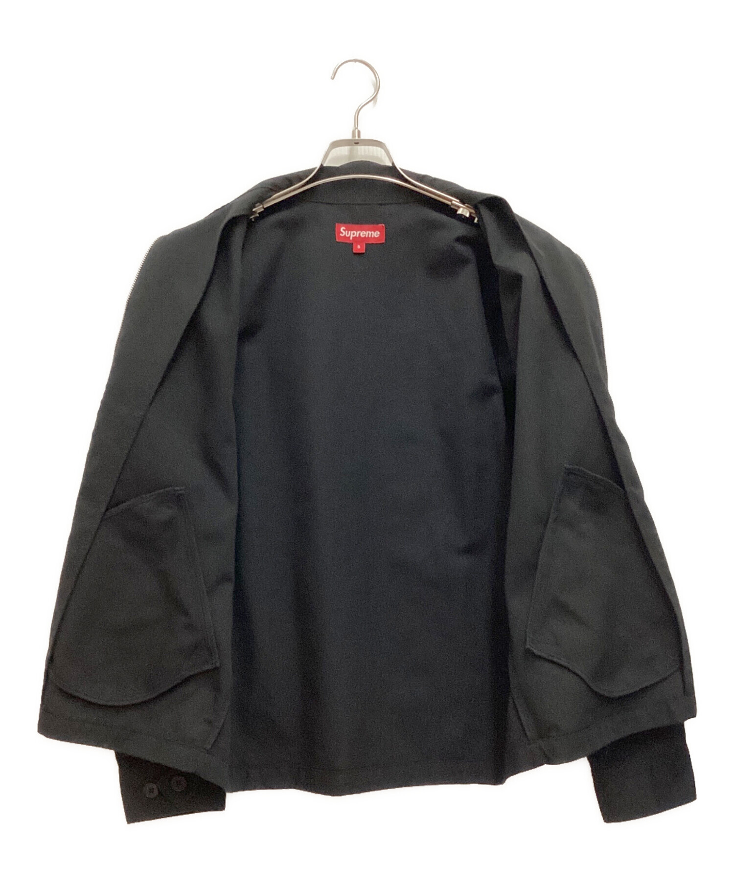 Supreme (シュプリーム) Skate Harrington Jacket / スケートハリントンジャケット　スタンドカラー　ジップ　ロゴ  ブラック サイズ:S