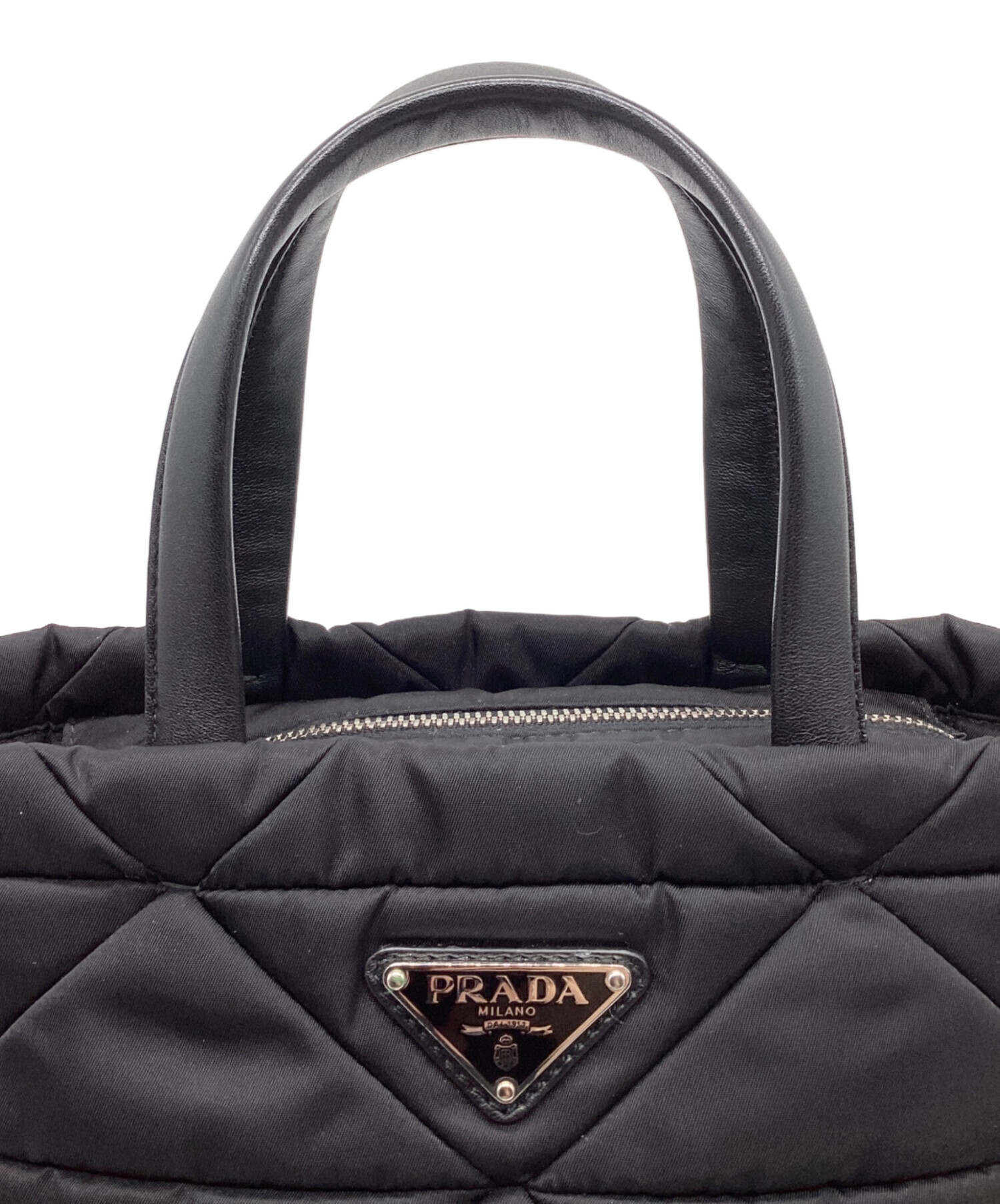 PRADA (プラダ) Re-Nylonトートバッグ　パデット　2WAY　ハンドバッグ　ショルダーバッグ ブラック