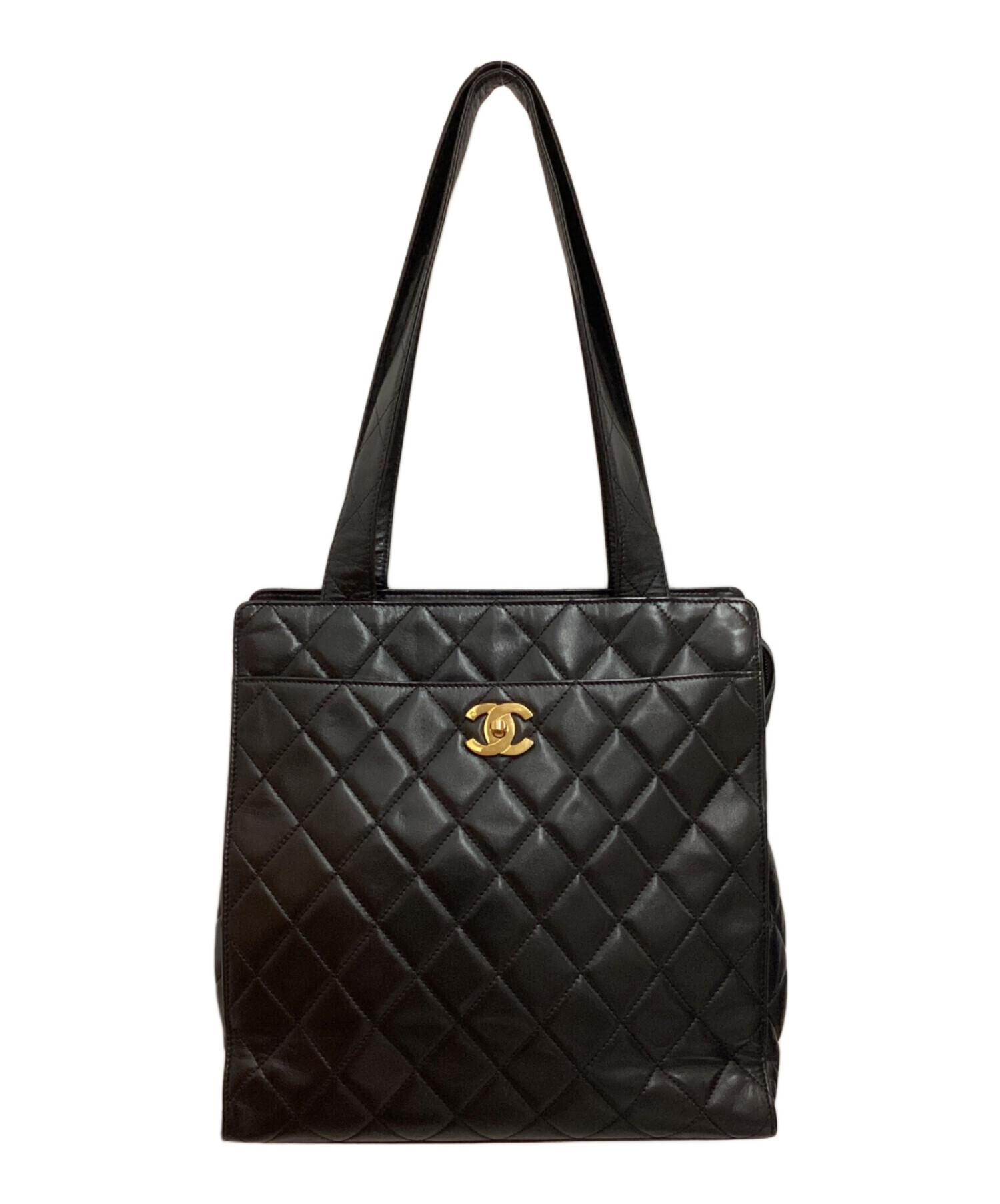 中古・古着通販】CHANEL (シャネル) ココマークトートバッグ マトラッセ キルティング ブラック｜ブランド・古着通販  トレファク公式【TREFAC FASHION】スマホサイト