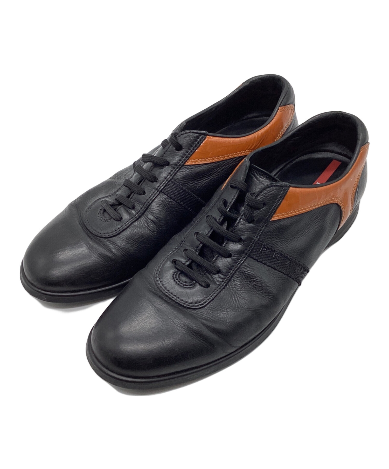 中古・古着通販】PRADA SPORTS (プラダスポーツ) レザーシューズ バイカラー ブラック サイズ:7 1/2｜ブランド・古着通販  トレファク公式【TREFAC FASHION】スマホサイト