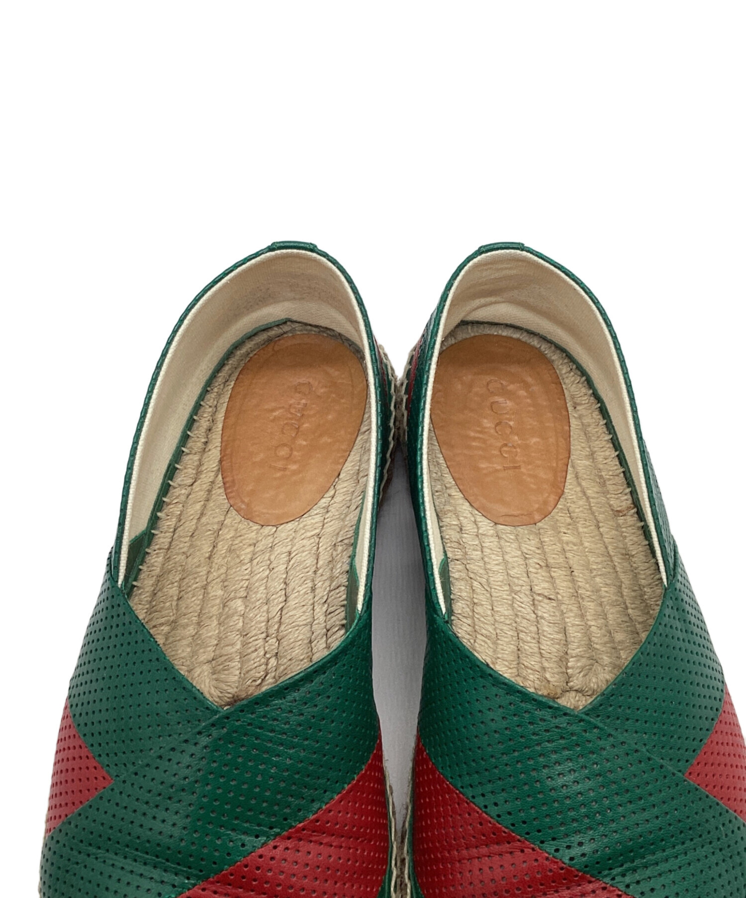 中古・古着通販】GUCCI (グッチ) エスパドリーユ スリッポン レザー グリーン サイズ:8｜ブランド・古着通販 トレファク公式【TREFAC  FASHION】スマホサイト