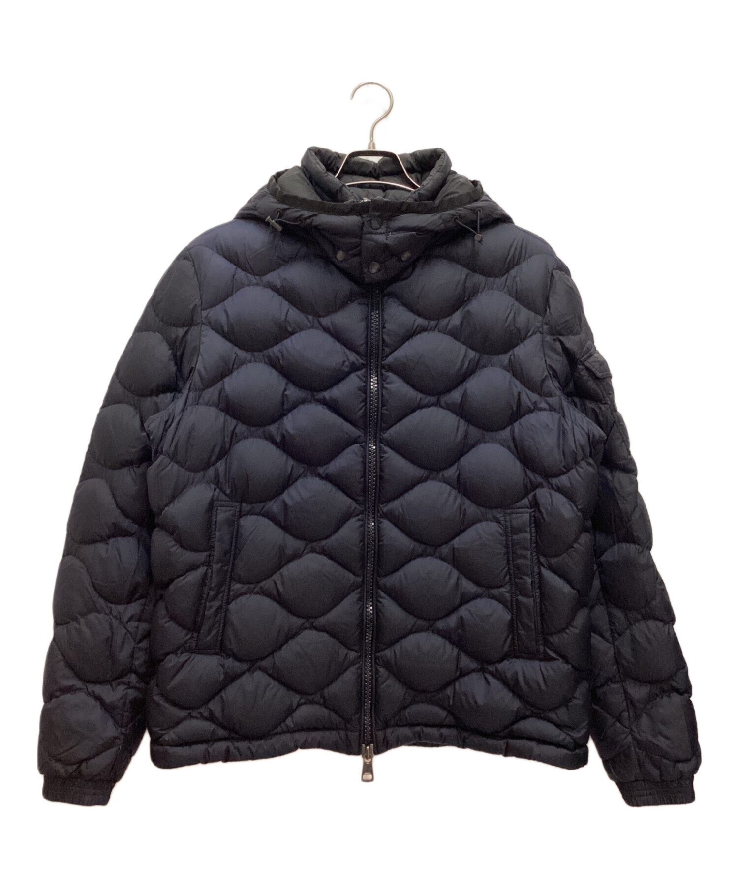 MONCLER (モンクレール) MORANDIERES / モランデレス ダウンジャケット キルティング フーディー ネイビー サイズ:4