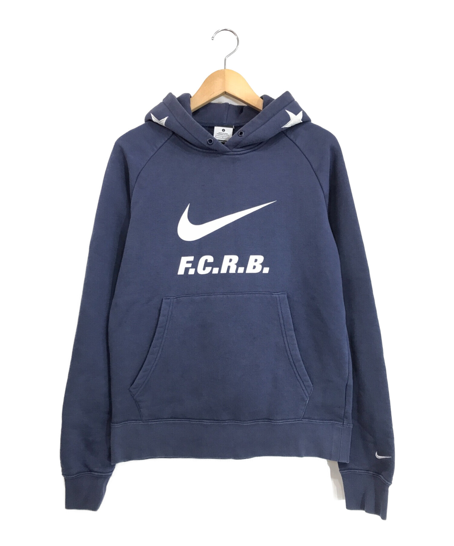 F.C.R.B.×NIKE (エフシーリアルブリストル×ナイキ) AUTHENTIC LOGO SWOOSH HOODY ネイビー サイズ:S