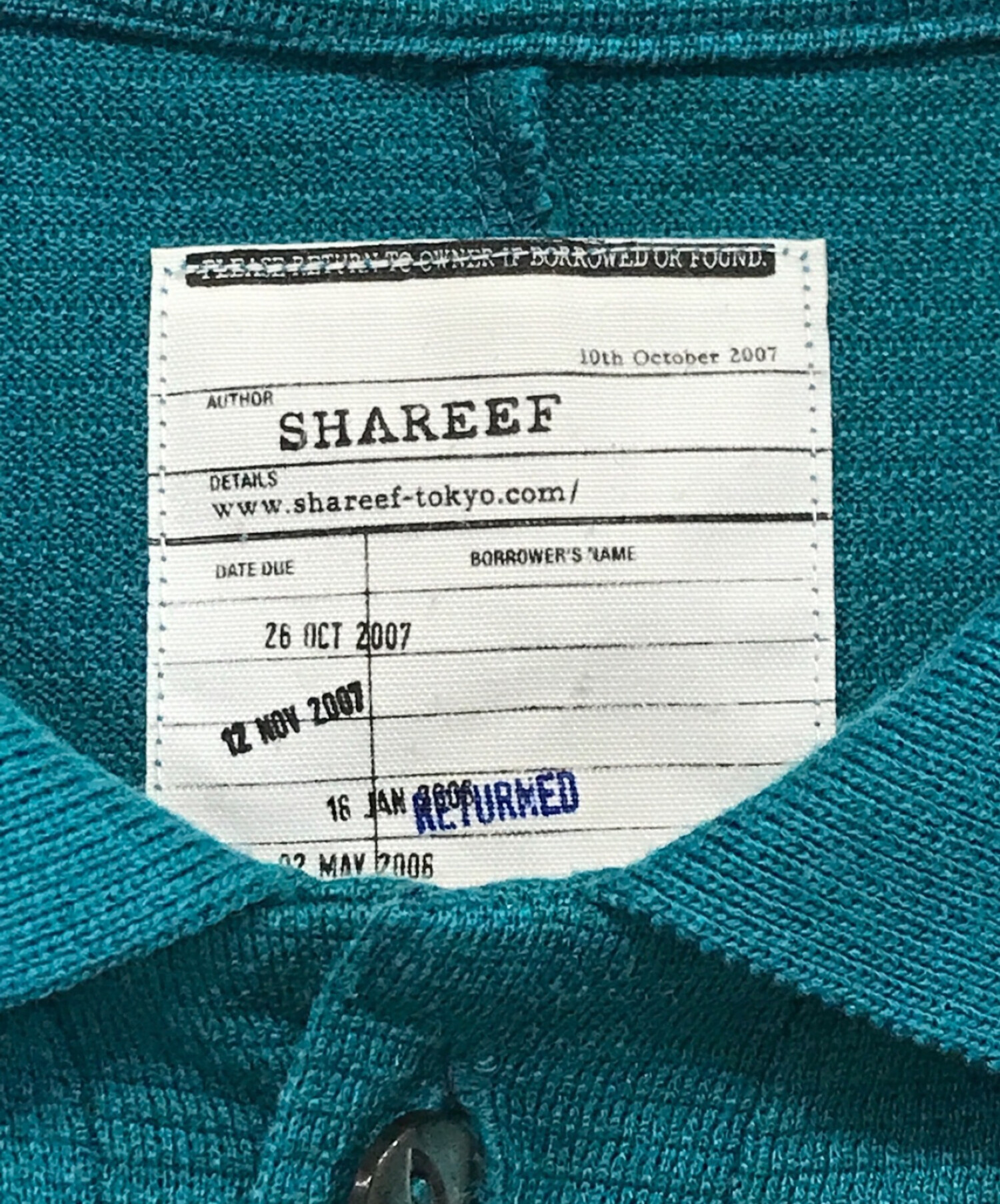 SHAREEF (シャリーフ) FRAGILE BIG POLO SHIRTS ネイビー サイズ:1