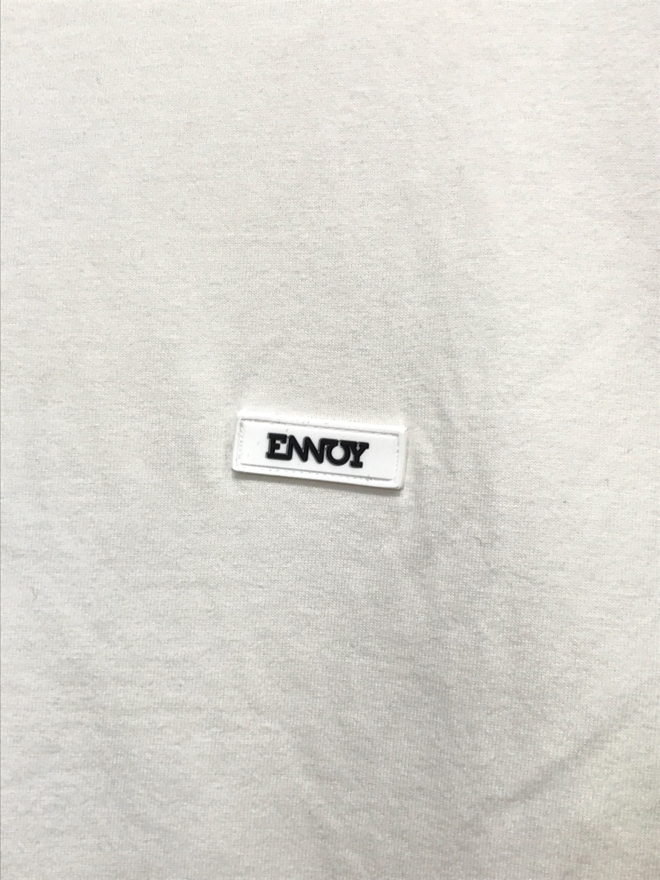 ENNOY (エンノイ) ラバーロゴ半袖Tシャツ ホワイト サイズ:L