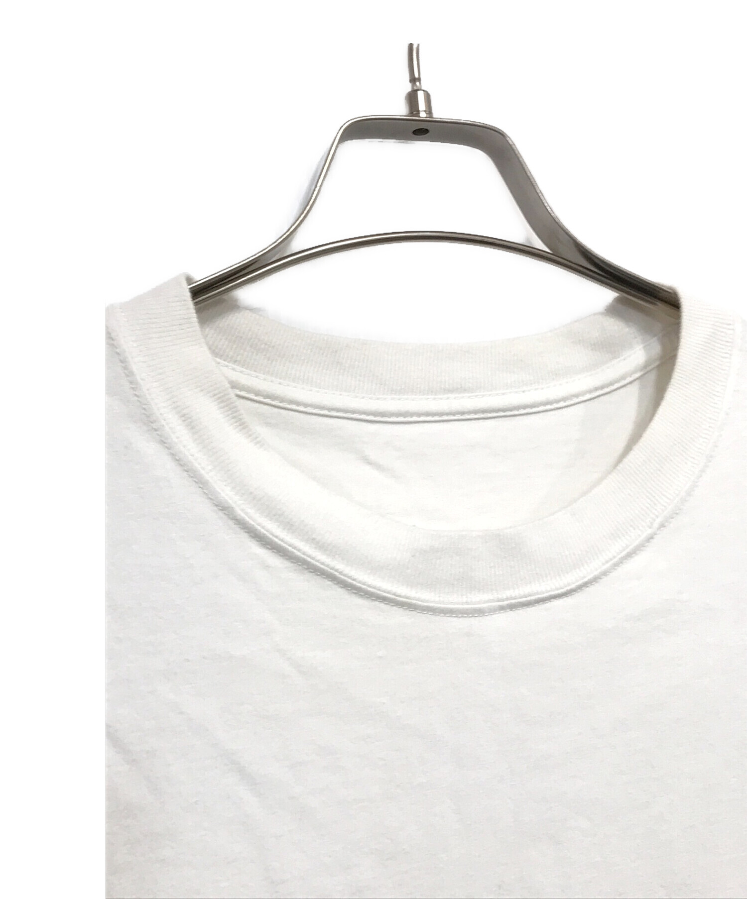 中古・古着通販】ENNOY (エンノイ) ラバーロゴ半袖Tシャツ ホワイト