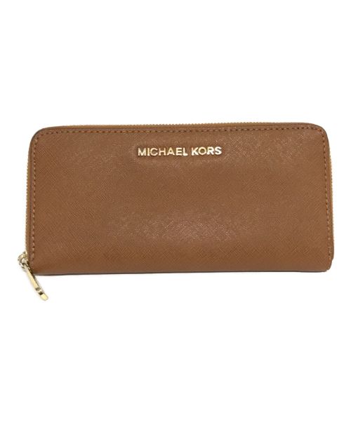 お気に入りの Kors Michael 長財布 茶 ラウンドファスナー ブラウン